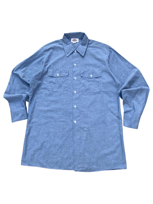 Vintage 1980s-90s Dickies Chambray Work Shirt