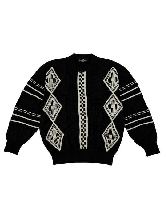 Vintage Seve Ballesteros Renown Golf Sweater Geometric Knit Crewneck Made In Japan