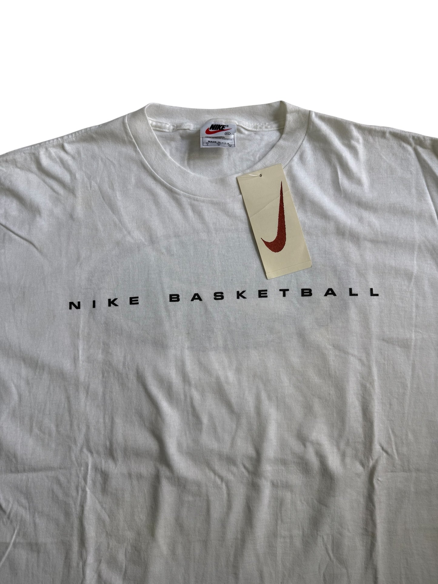 Vintage Nike Basketball Tshirt Made In USA Deadstock Oversized