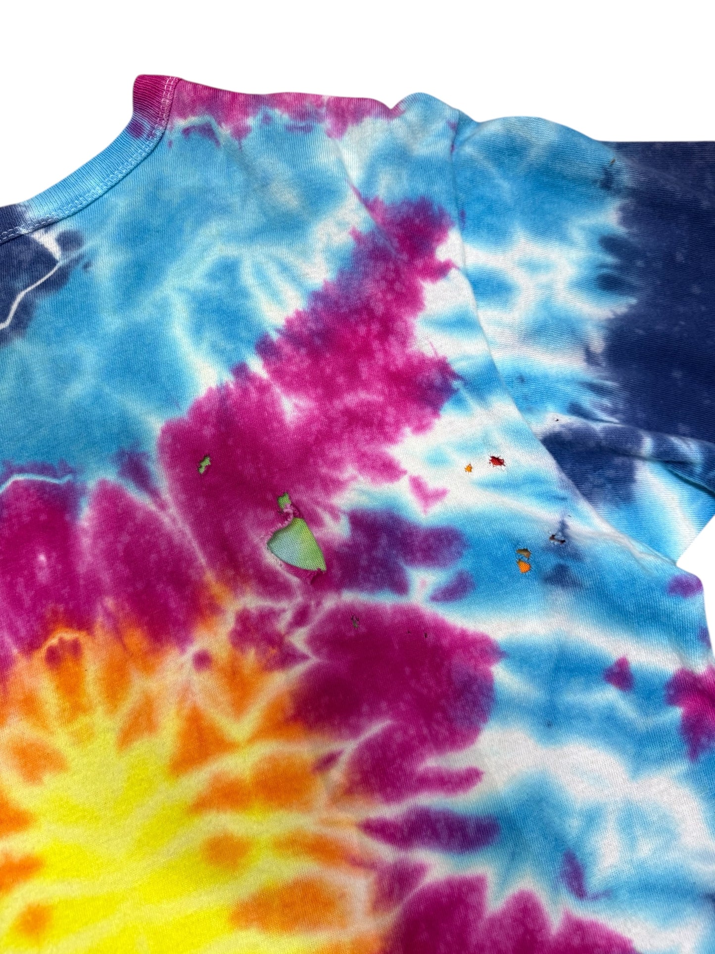 Vintage 1990s Tie Dye Peace Symbol Tshirt Psychedelic Hippie