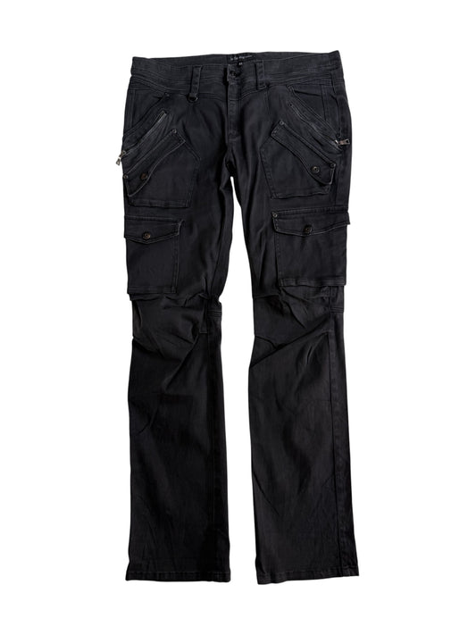 In The Attic Homme Multi Pocket Cargo Pants Black