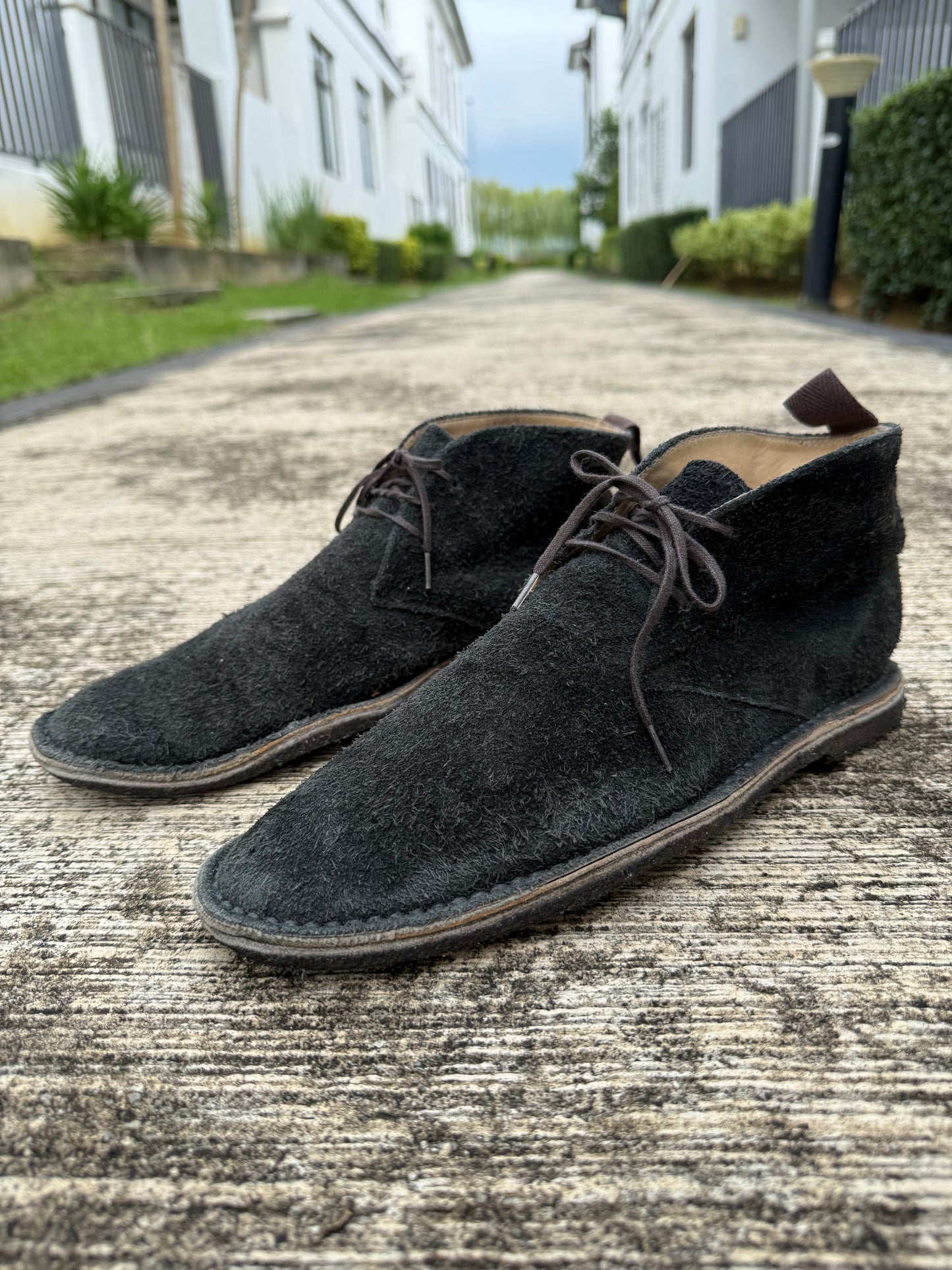 Number Nine by Takahiro Miyashita Suede Desert Chukka Boots