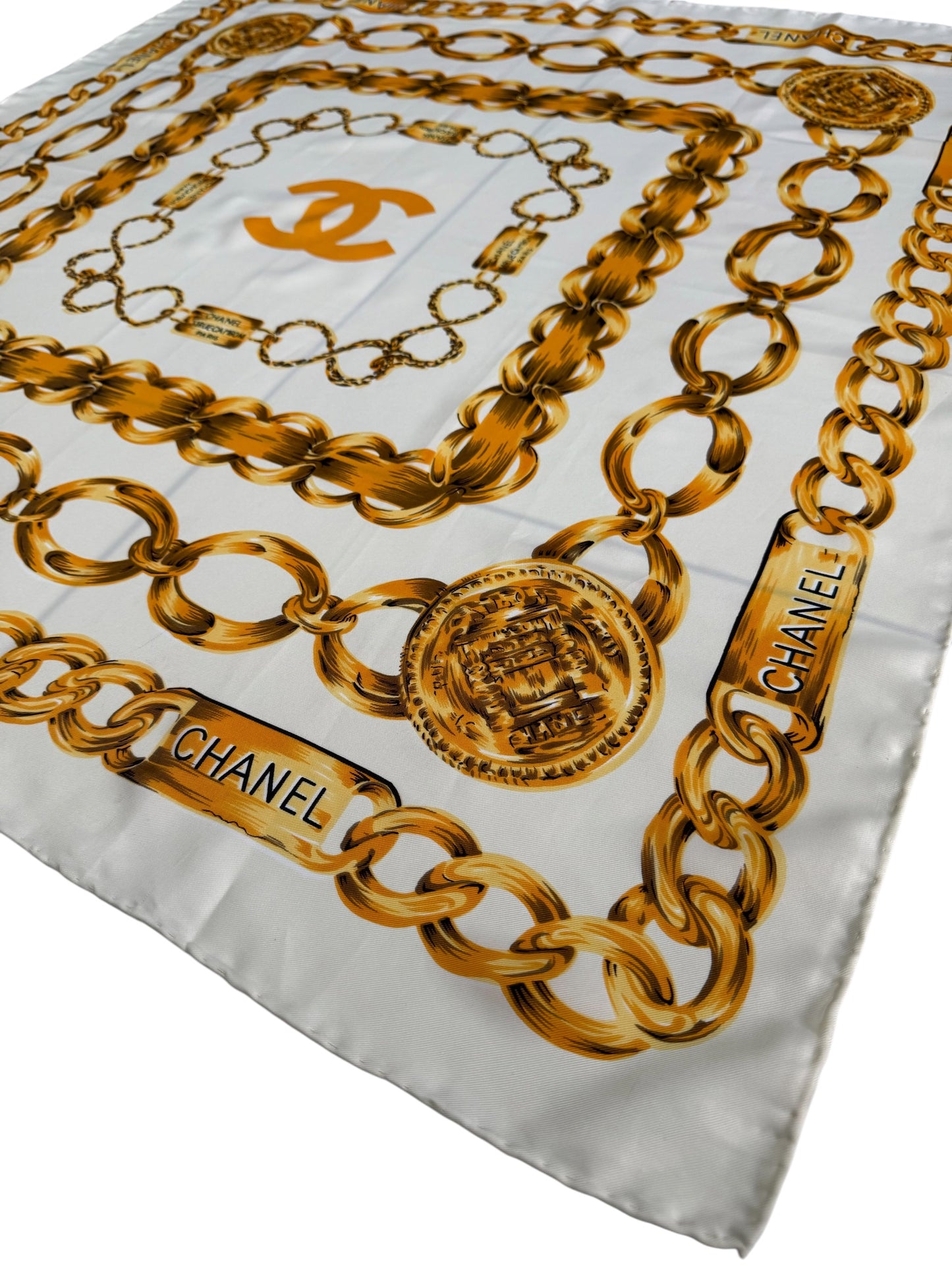 Vintage Chanel Chain Motif Scarf