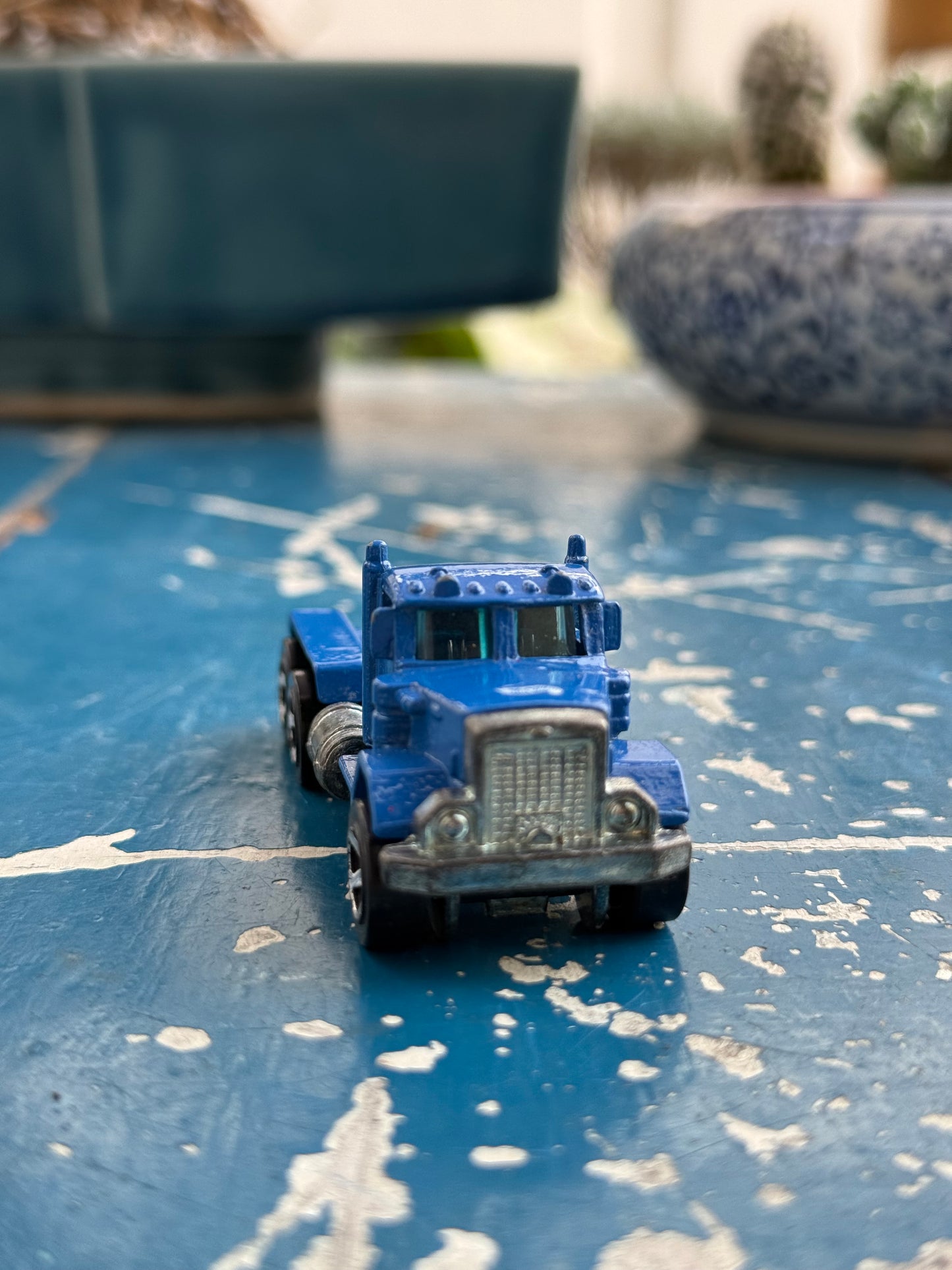 Vintage Hot Wheels 1979 Peterbilt Semi Truck Blue Diecast Malaysia