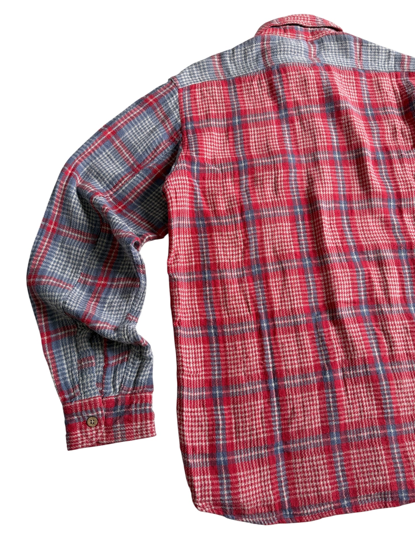 Hanalei Reversible Patchwork Flannel Shirt Japanese Brand Distressed Plaid