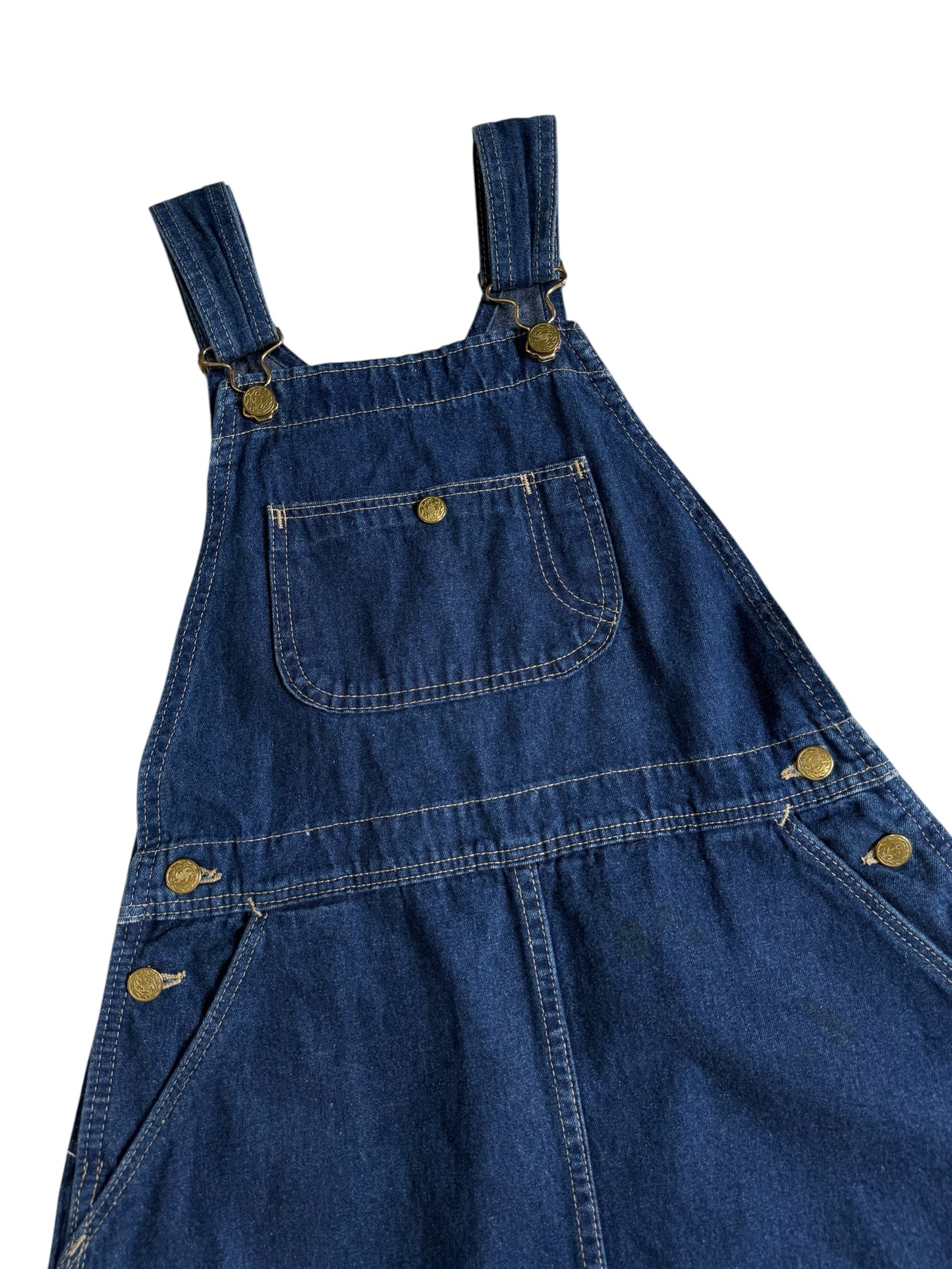 Vintage 80s 90s Pointer Brand Denim Overall Dress Made in USA