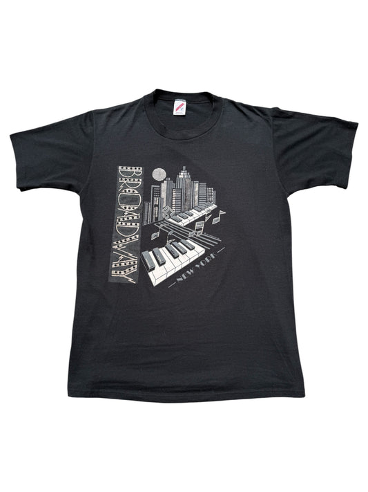 Vintage Broadway New York Piano Skyline Tshirt