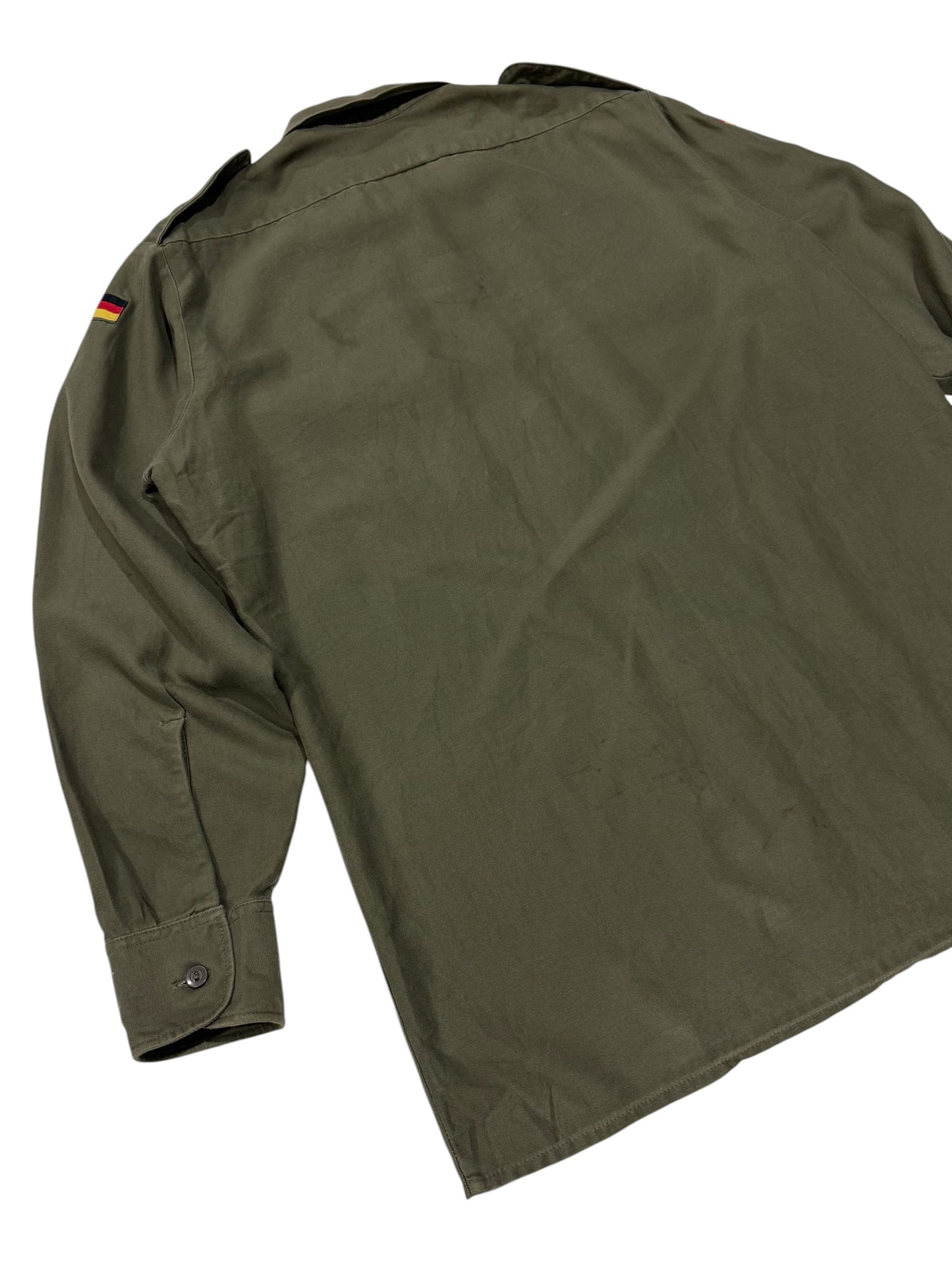 Vintage 1987 West German Army Field Shirt Olive Drab Bundeswehr Feuchter Ringelai