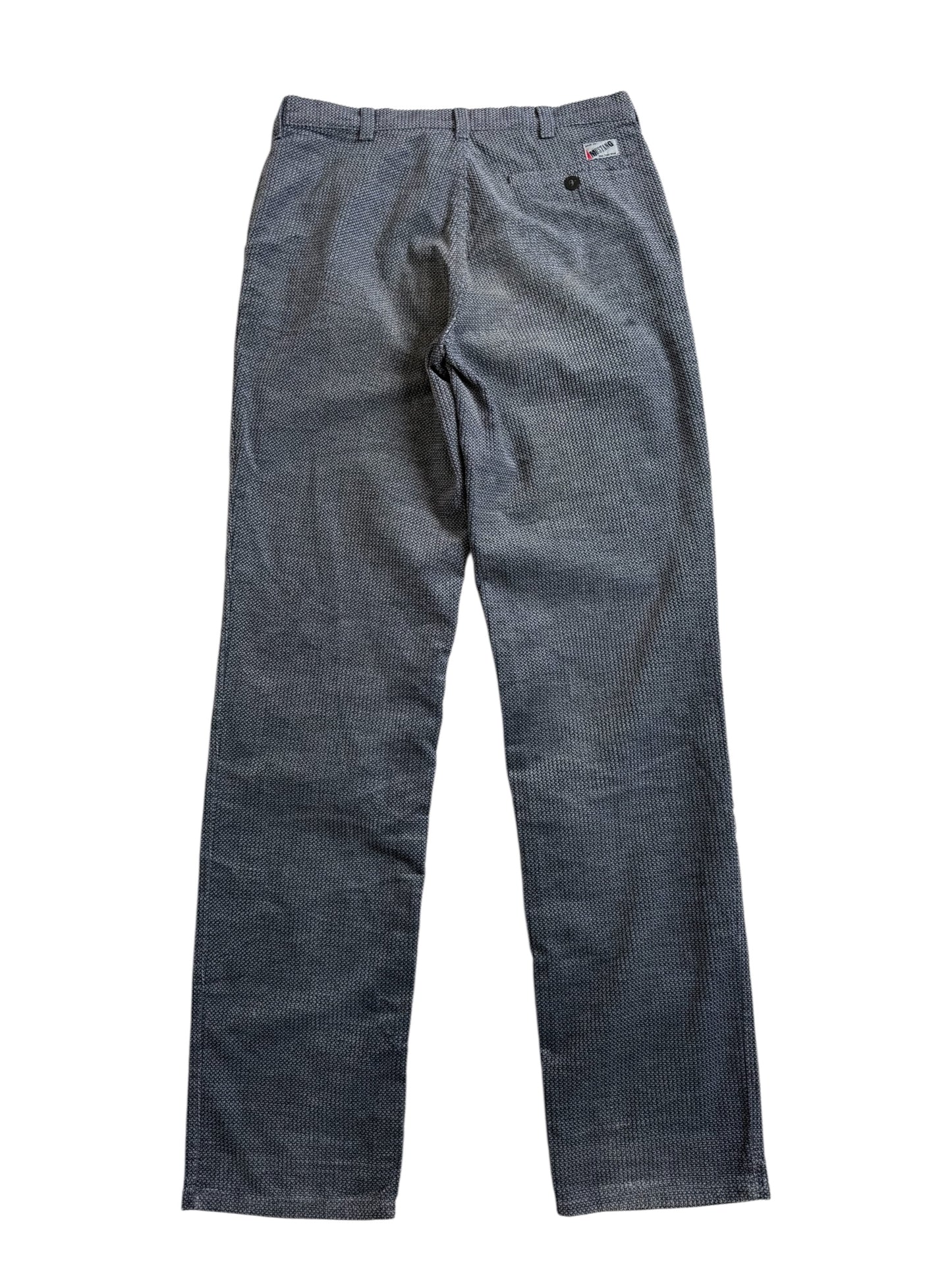 Vintage Mustang Patterned Weave Pleated Trousers