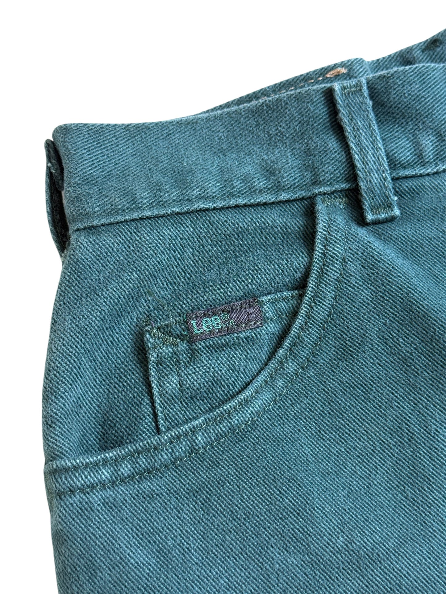 Vintage 1990s Lee High Waist Green Denim Jeans USA