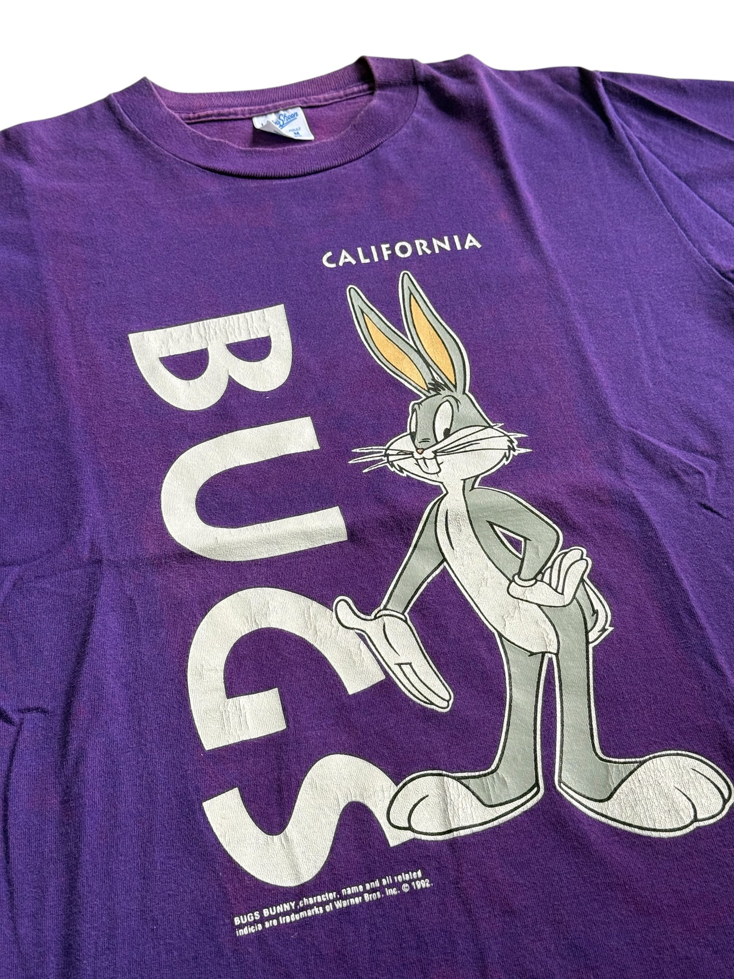 Vintage Bugs Bunny California Graphic Tshirt USA 1992