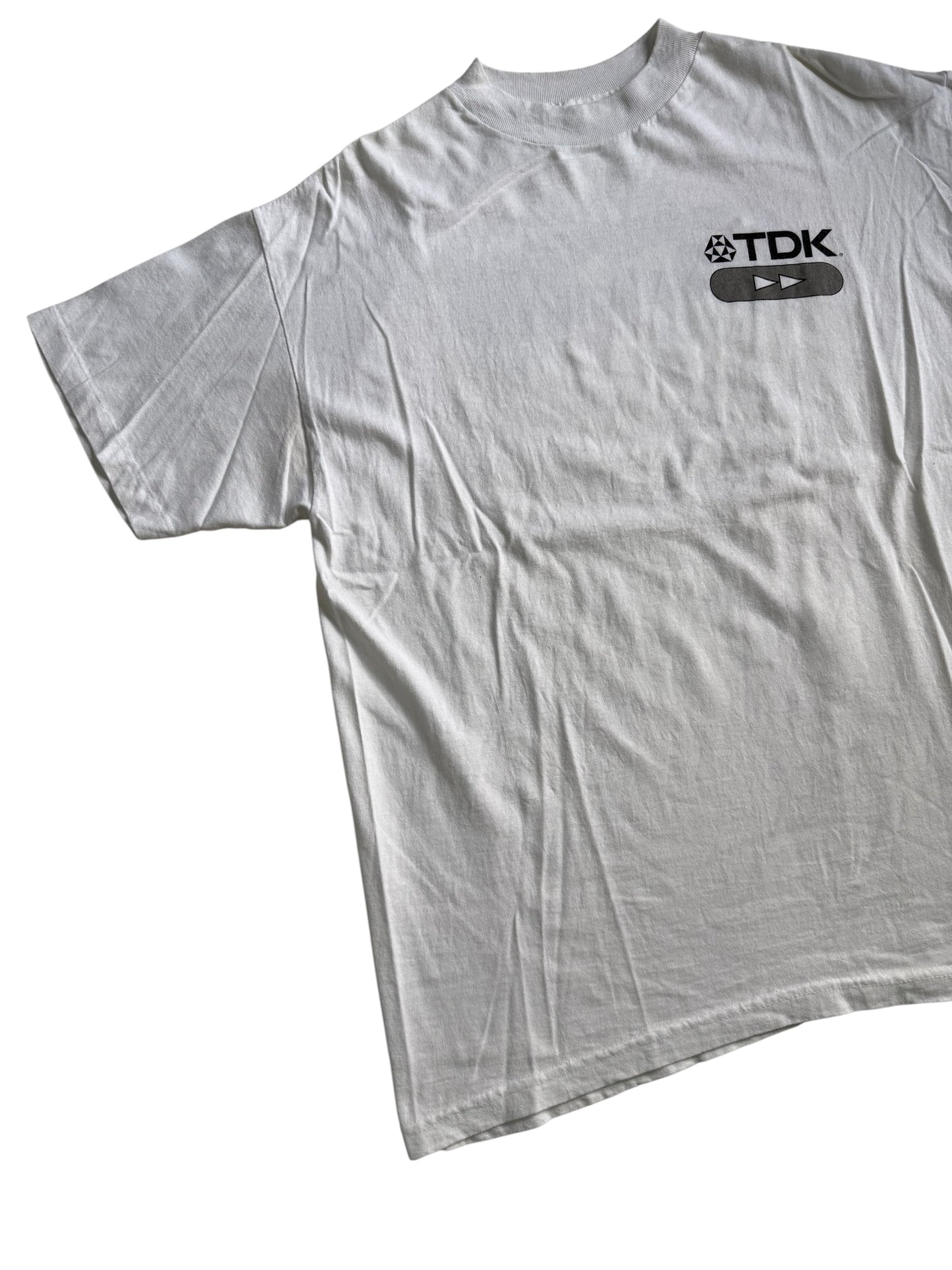 Vintage 90s TDK Fast Forward Promo Tshirt Murina USA Cassette Tape VHS Tee