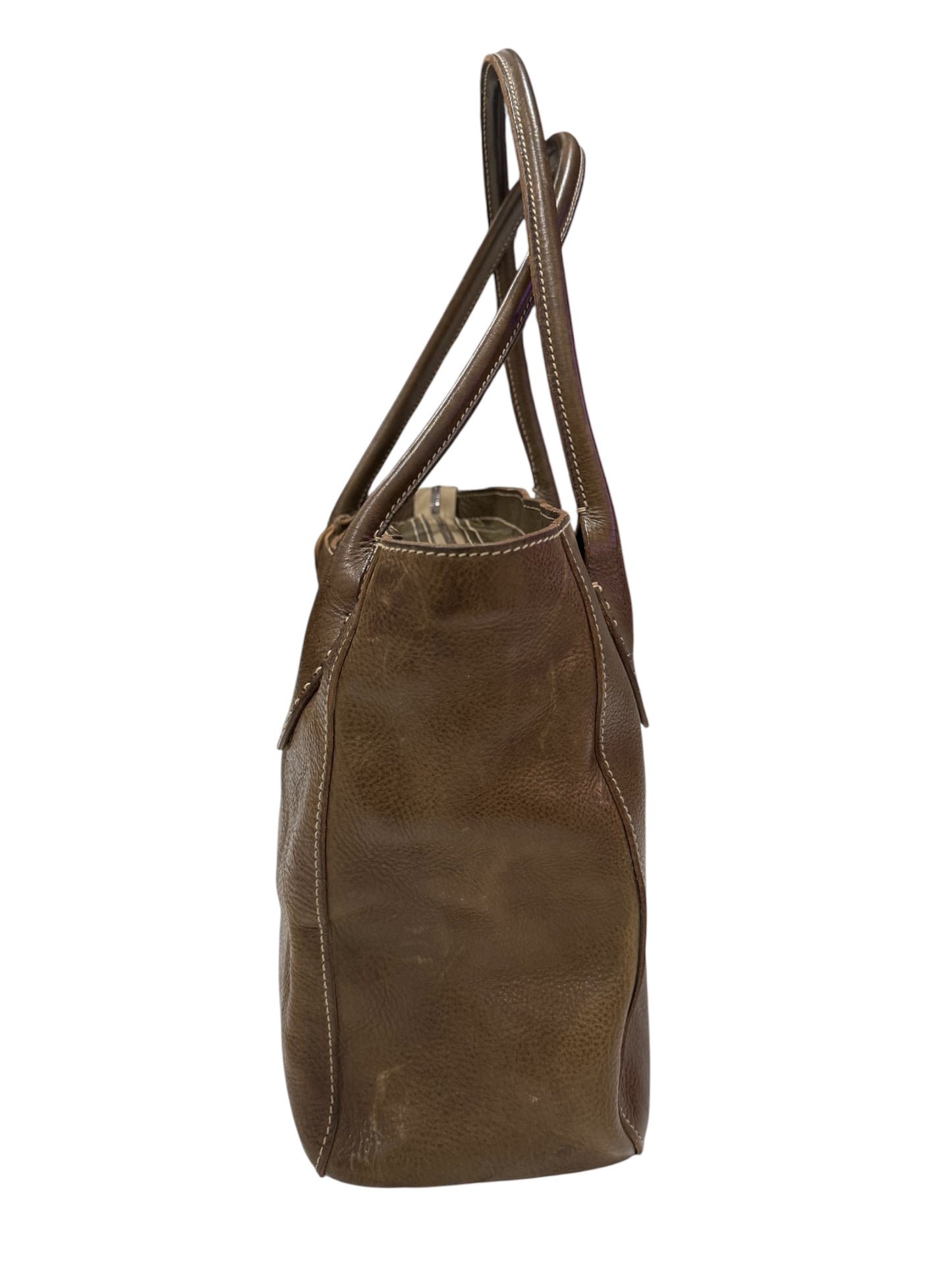 Genten Handcrafted Leather Tote Bag Charm Removable Pouch Japanese Tool Bag