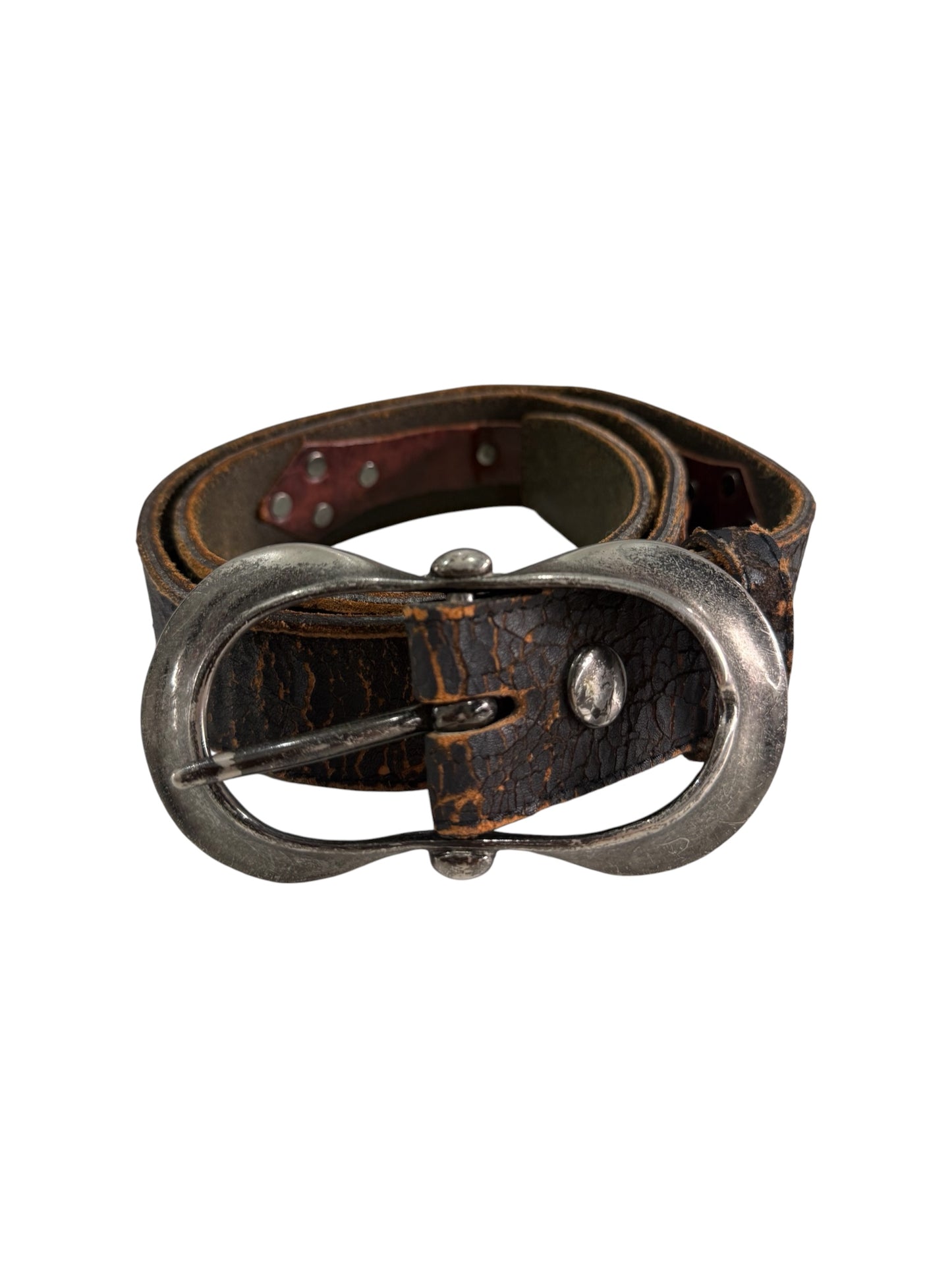 Vintage Morgan Homme Distressed Leather Belt
