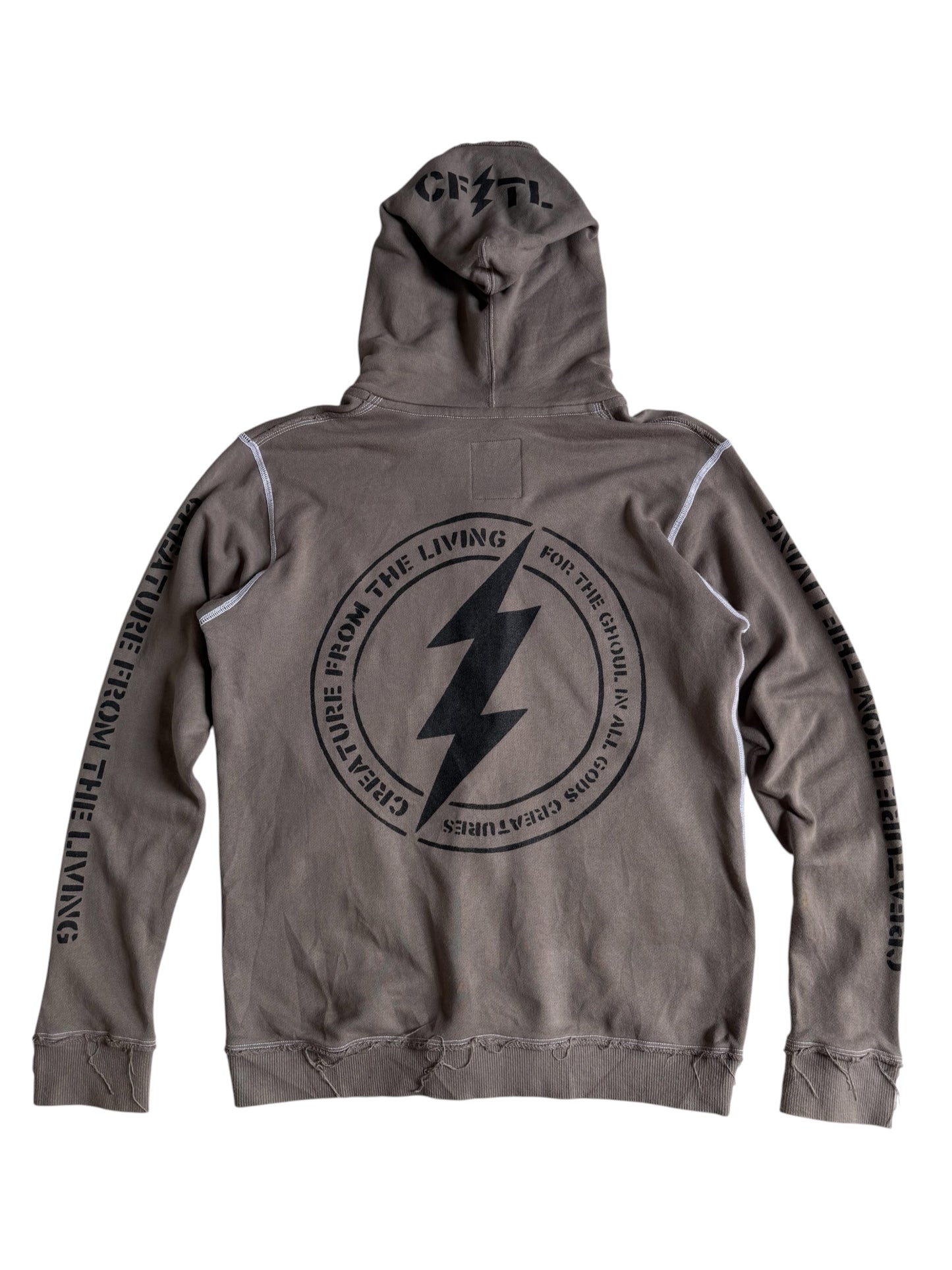 Creature From The Living Lightning Hoodie Distressed Sweatshirt Made in Japan