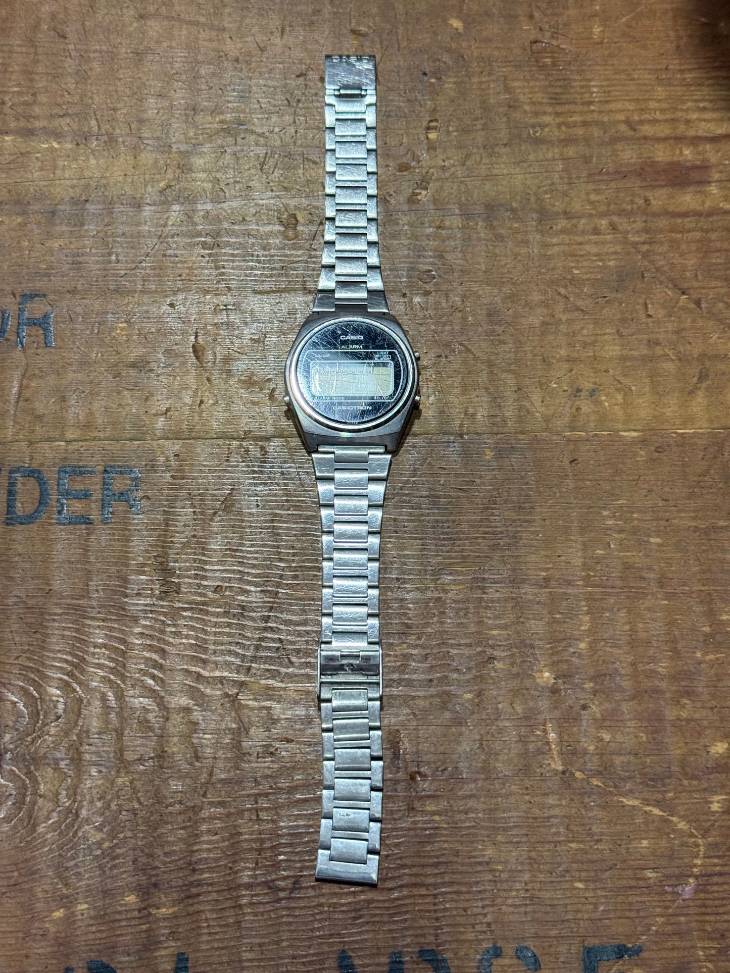 Vintage Casio 25CR-16 Casiotron Japan Watch Junk Not Working For Parts