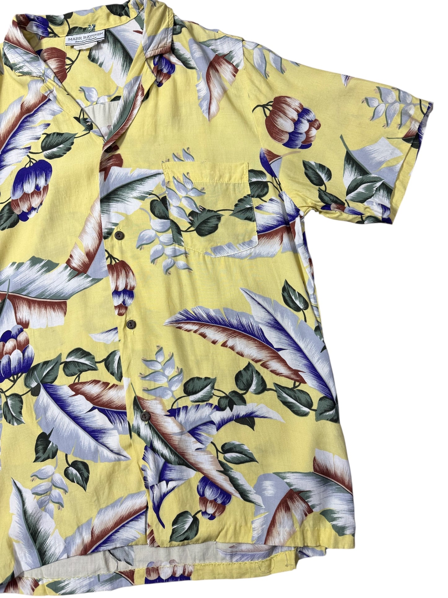 Vintage 1960s-70s Mark Raysten Division Of Malihini Hawaiian Shirt Rayon