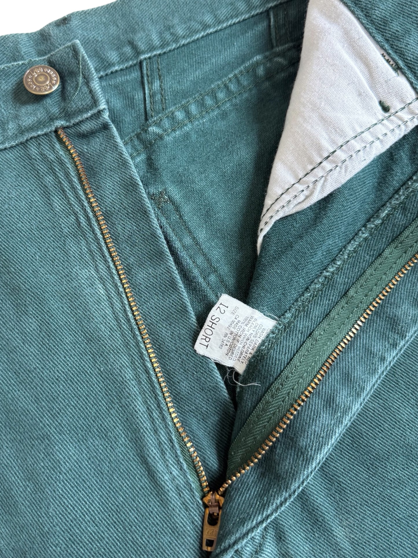 Vintage 1990s Lee High Waist Green Denim Jeans USA