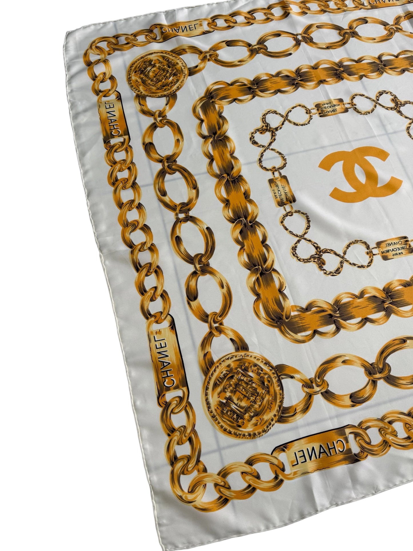 Vintage Chanel Chain Motif Scarf