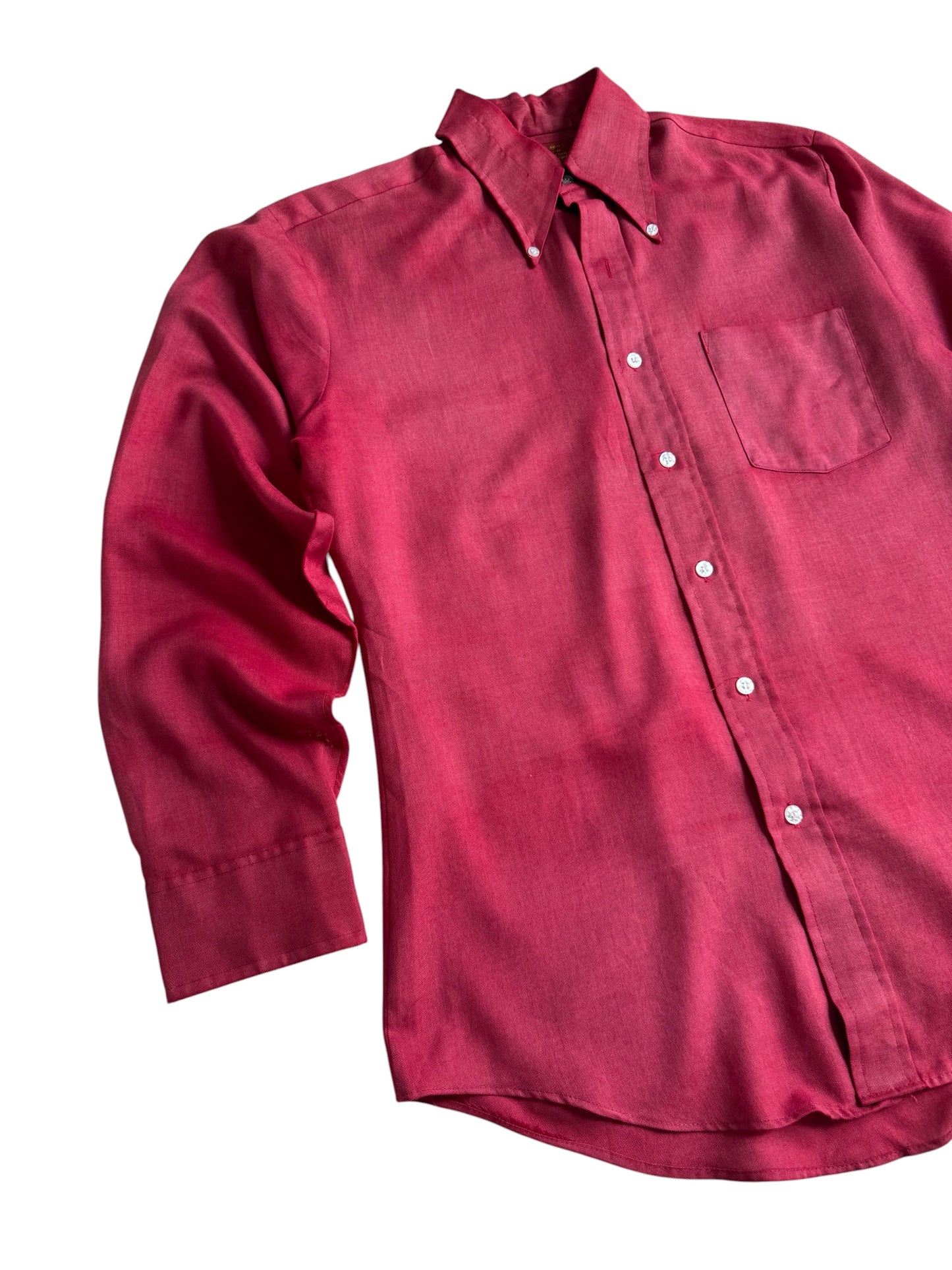 Vintage 1960s-70s Sears Kings Road Perma-Prest Button Down Shirt