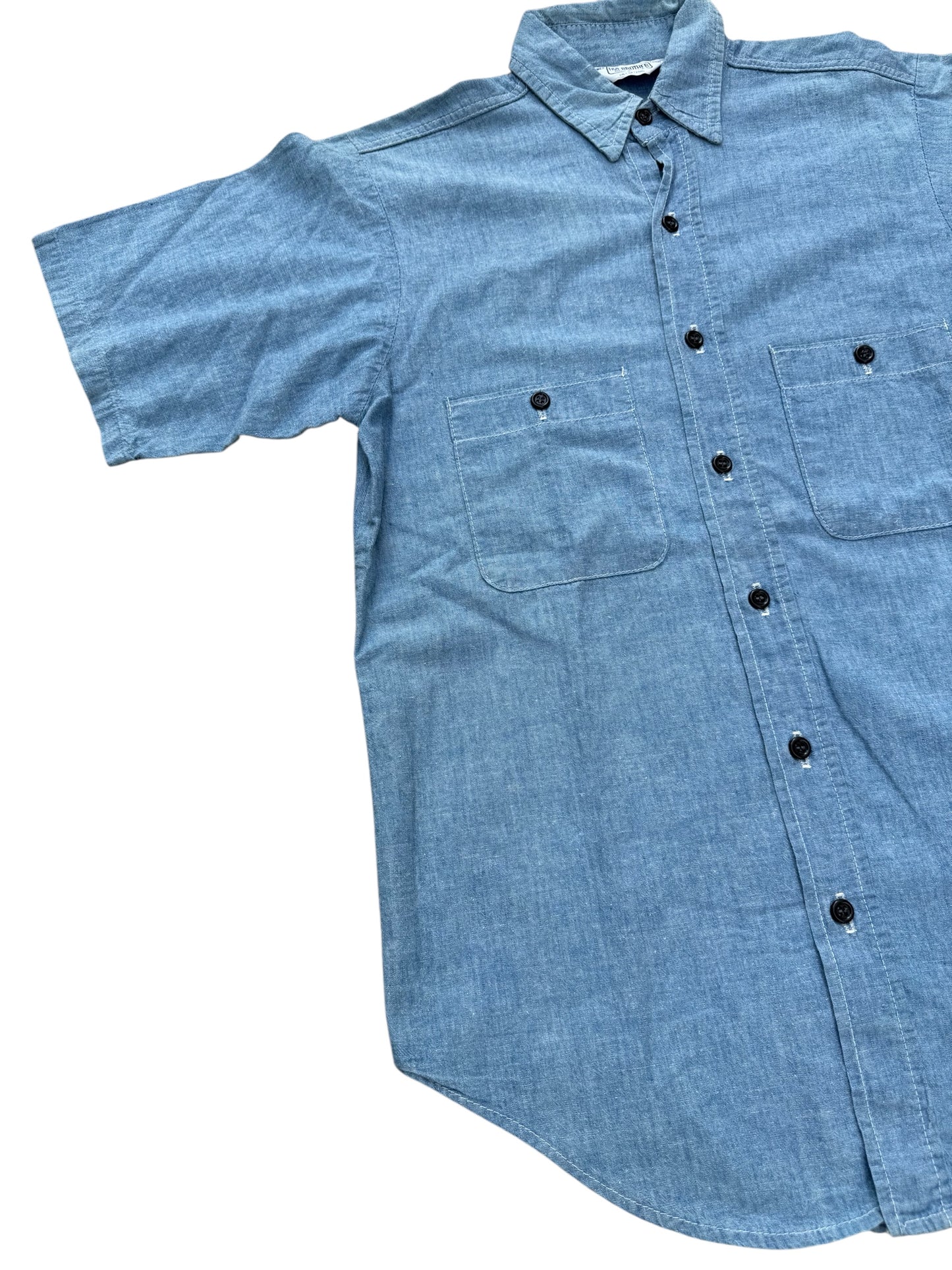 Vintage 1980s Five Brother Chambray Work Shirt