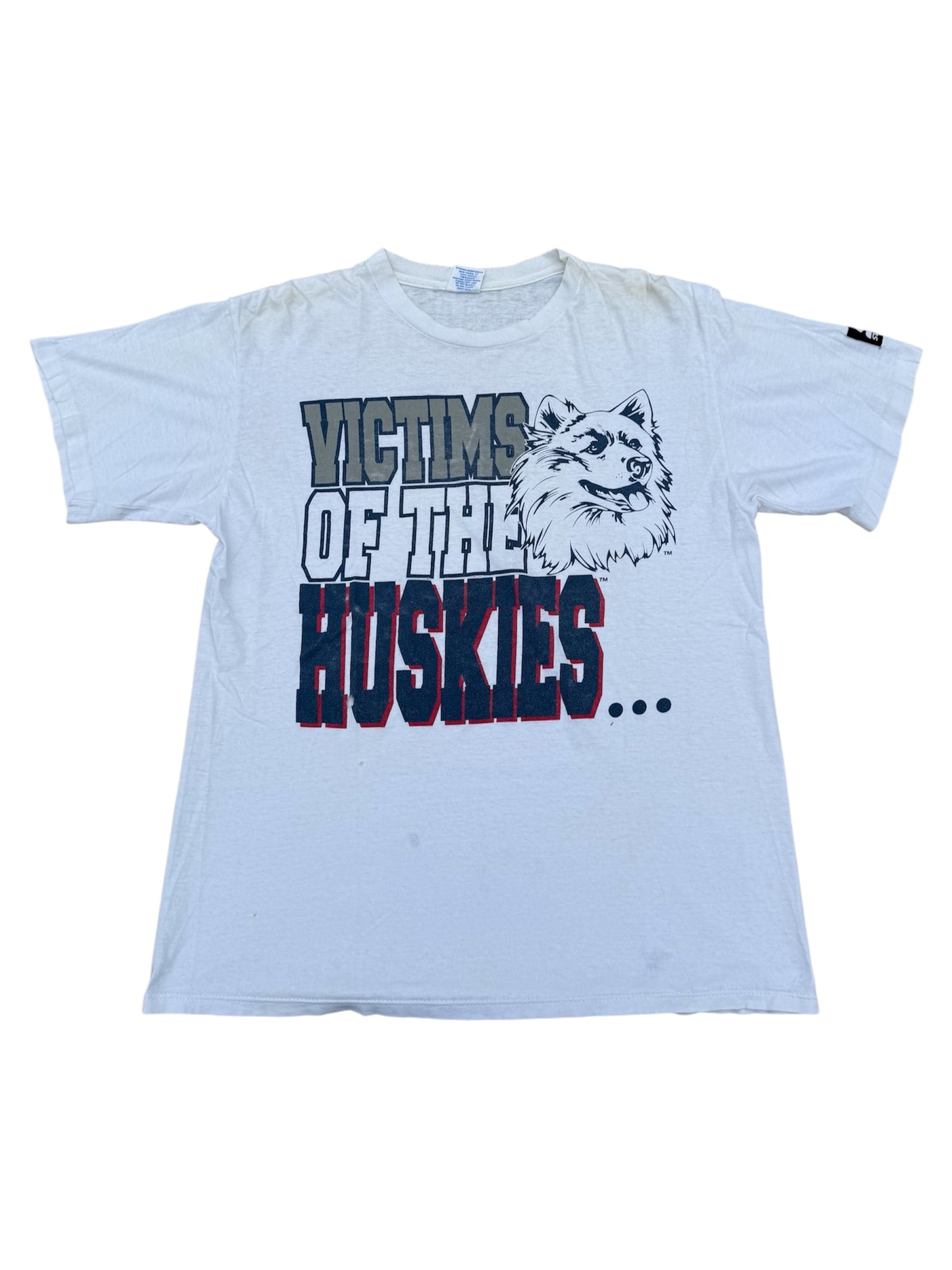 Vintage Victims of the Huskies Starter Tshirt 90s College Sports Graphic