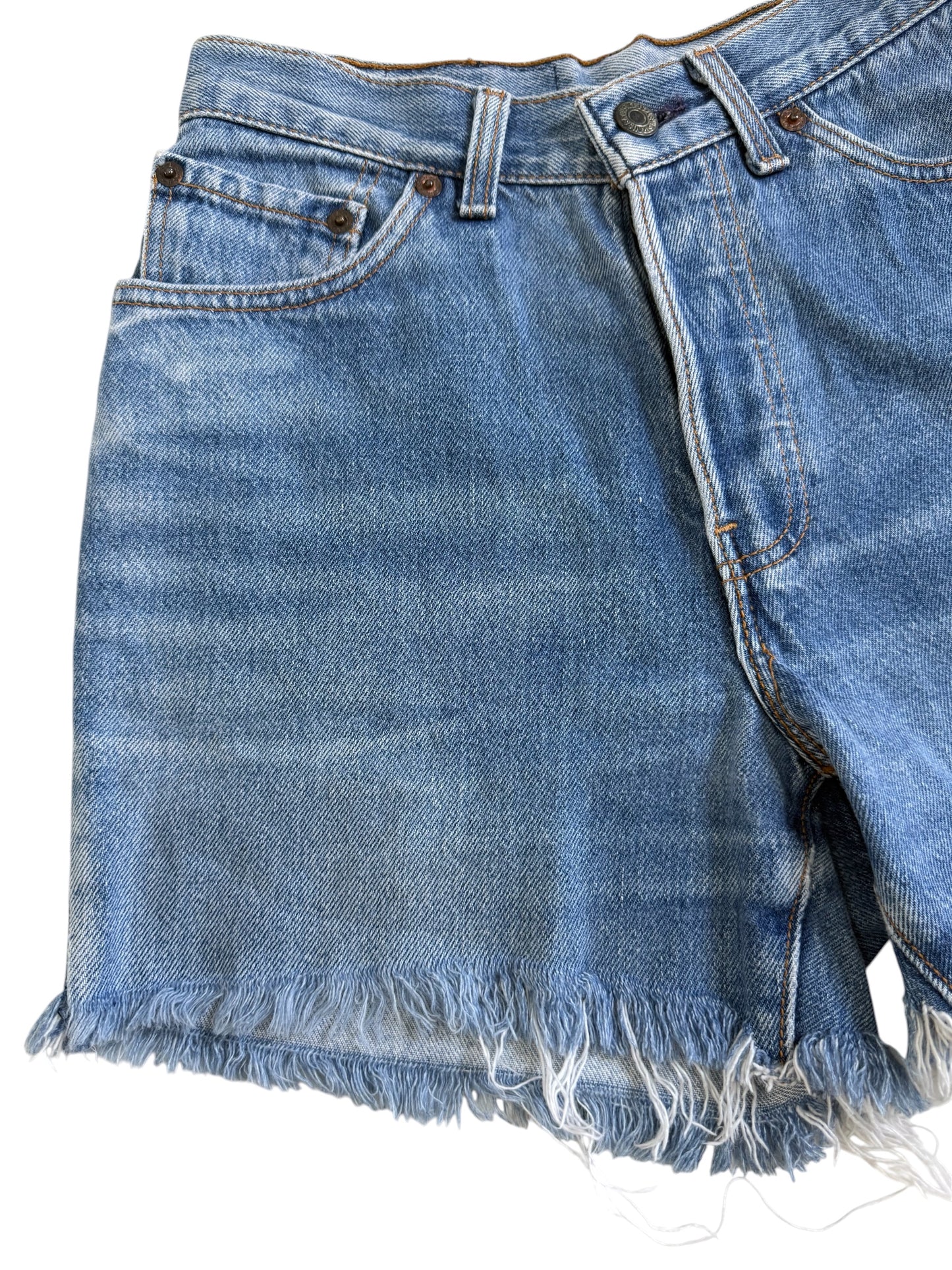 Vintage Levis 501 Cut Off Denim Jeans Made In Usa