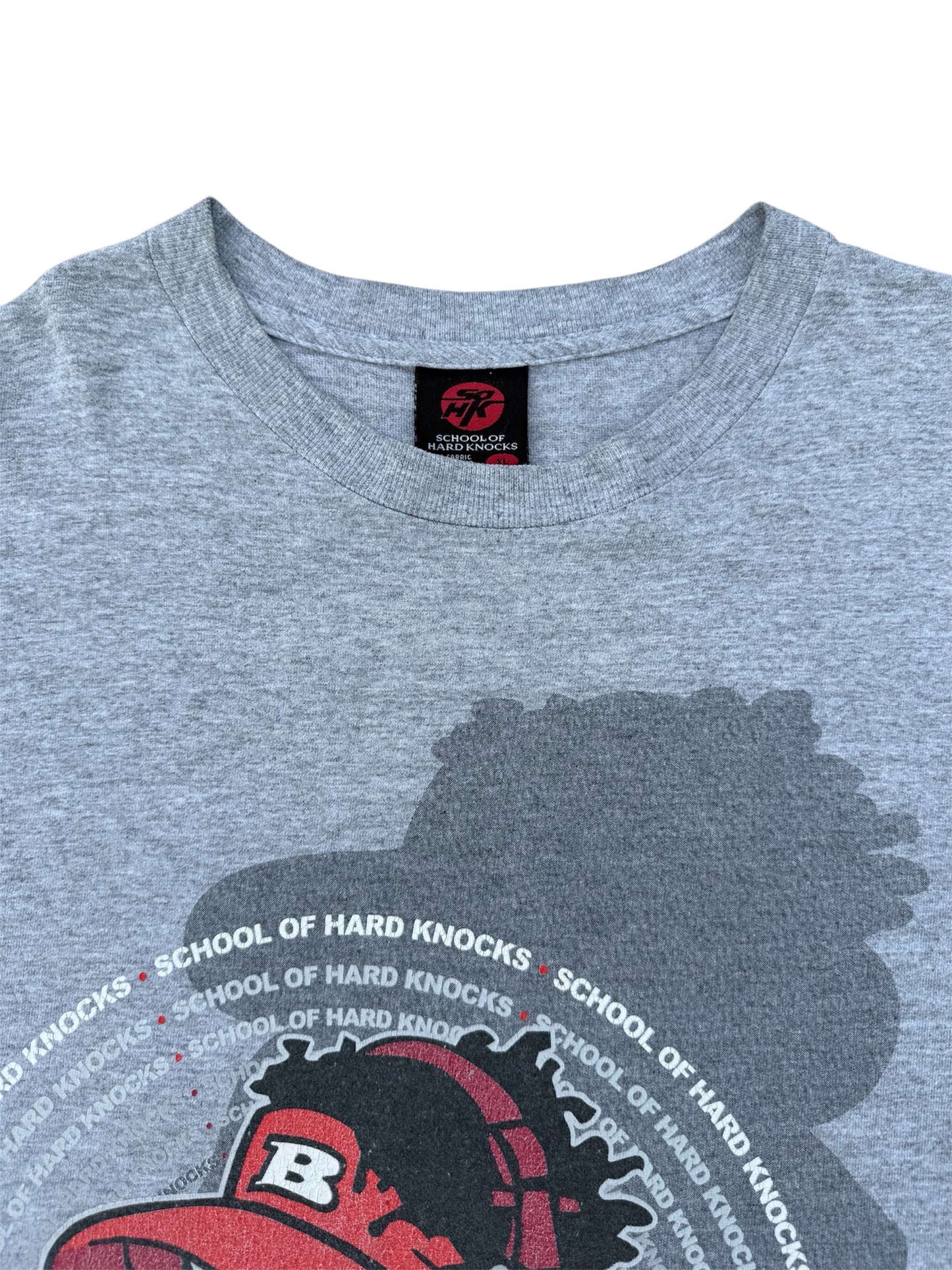 School of Hard Knocks DJ Turntable Tee 2000s Streetwear Hip-Hop