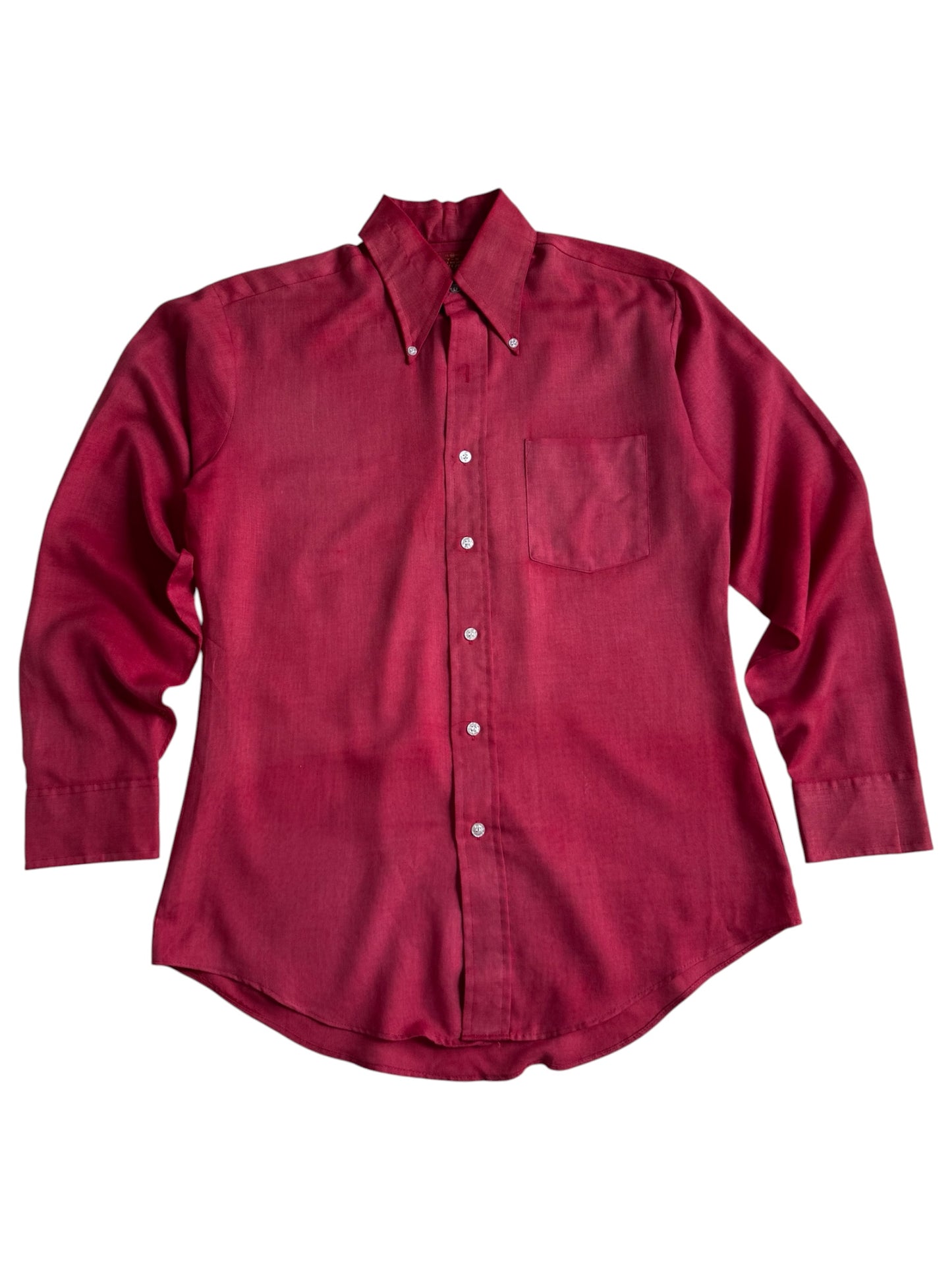 Vintage 1960s-70s Sears Kings Road Perma-Prest Button Down Shirt