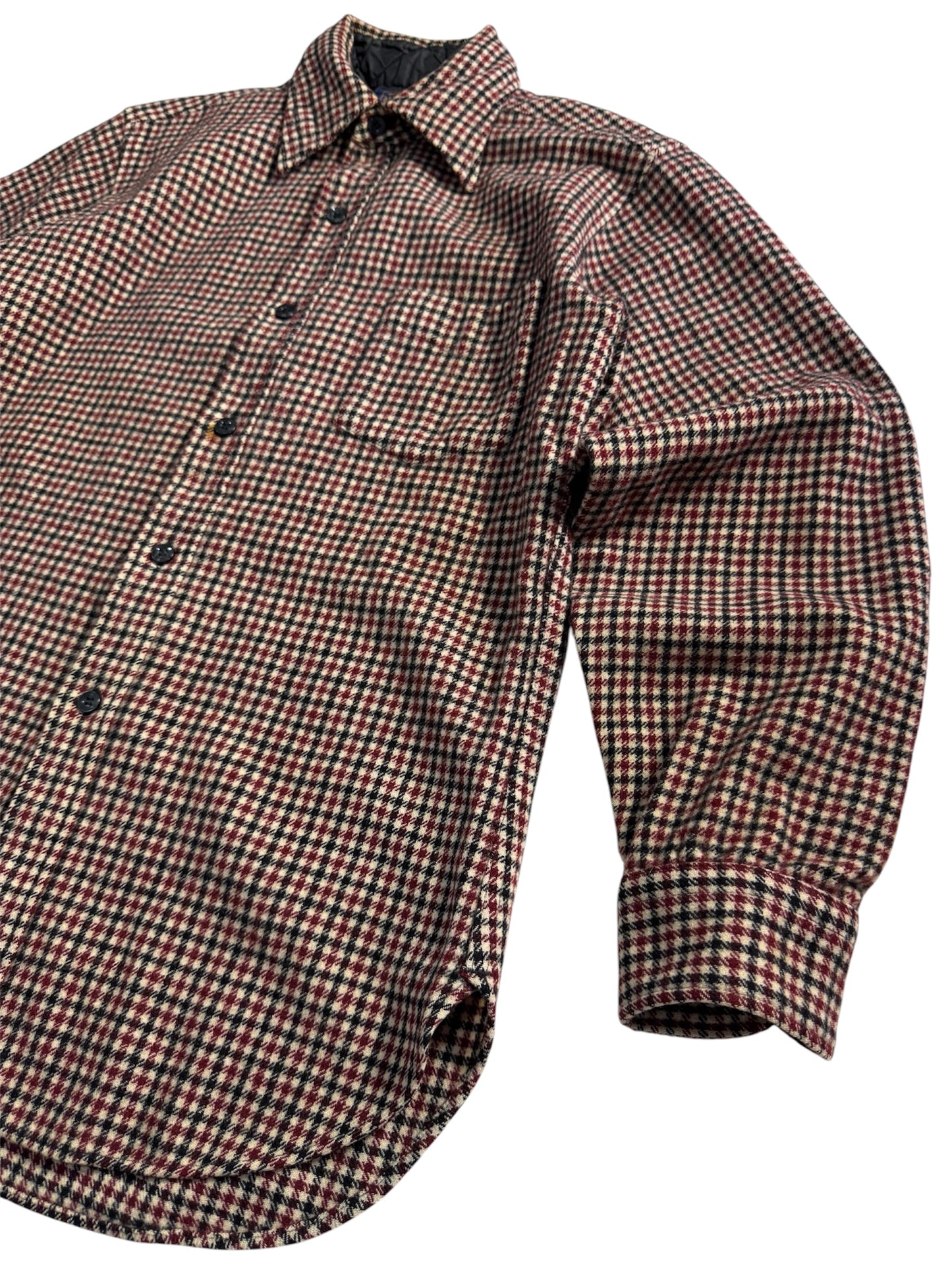 Vintage 80s Pendleton Wool Check Shirt Made In Usa Quilted Lining