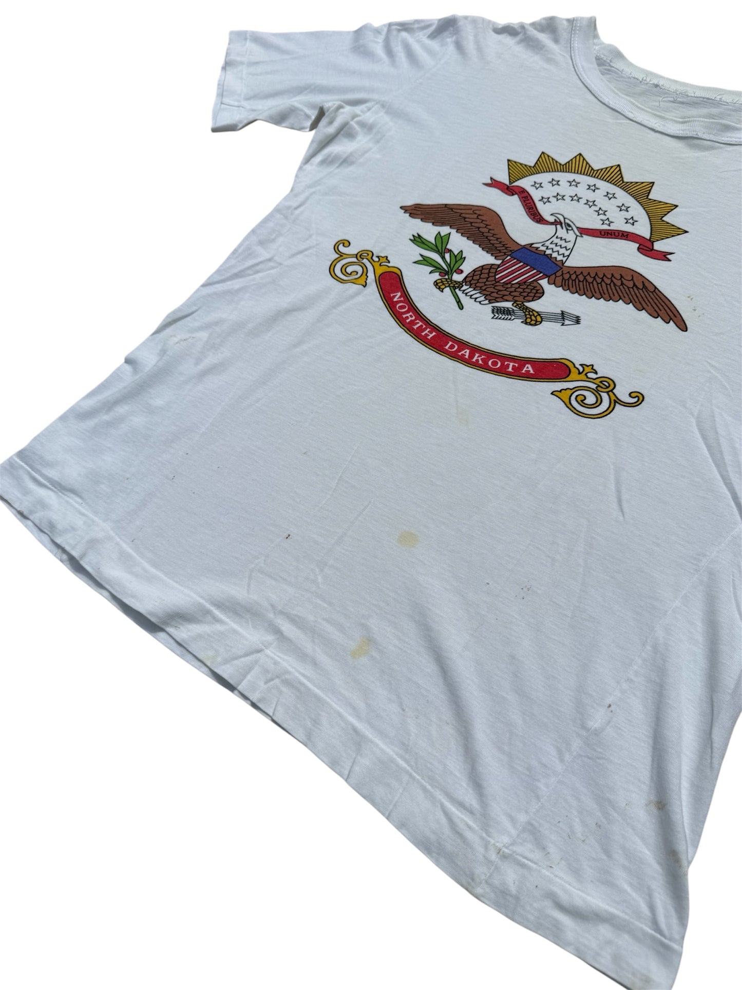 Vintage 1970s–80s North Dakota State Flag Eagle Tshirt