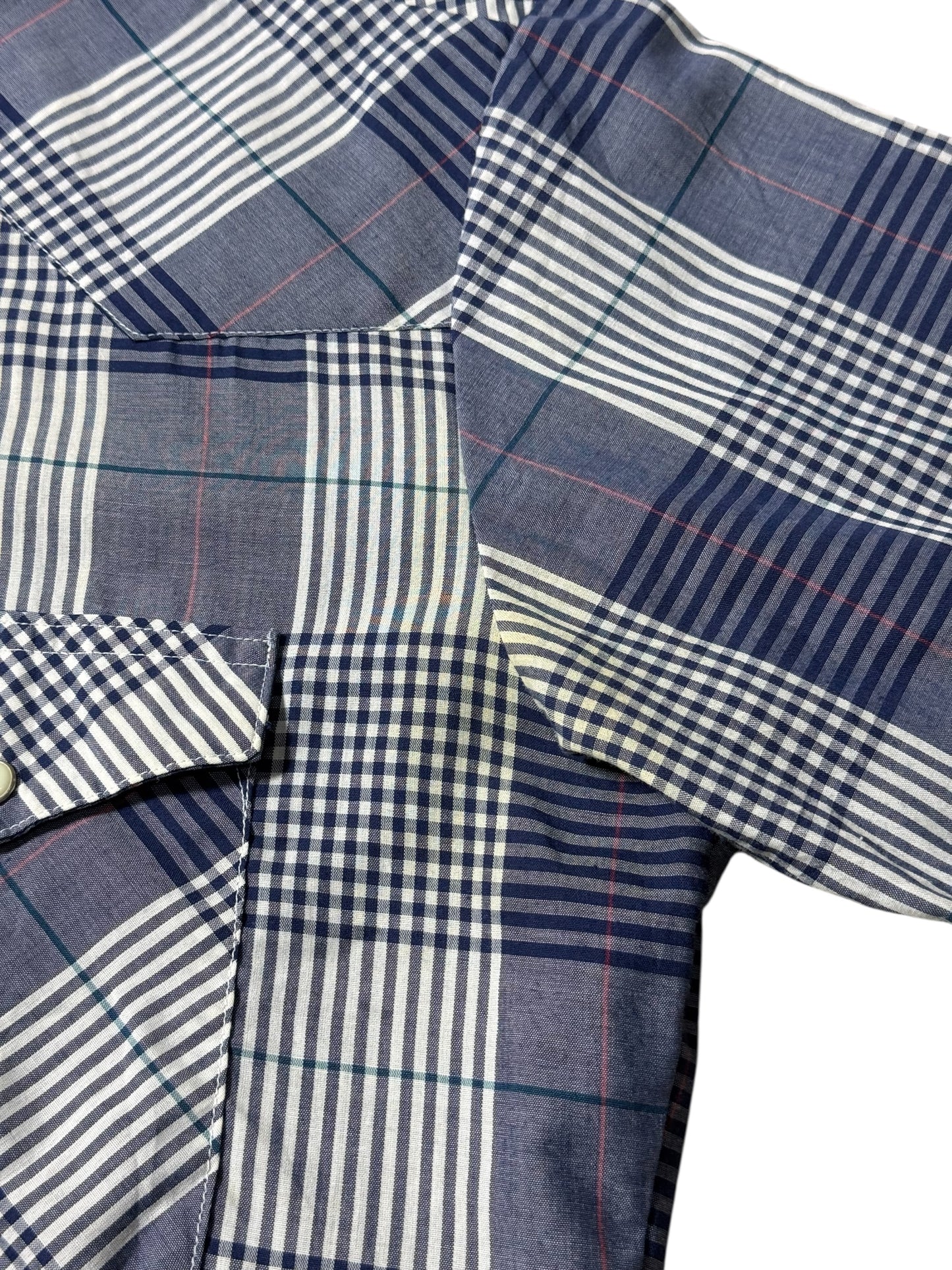 Vintage 1970s-80s Wrangler Plaid Western Shirt