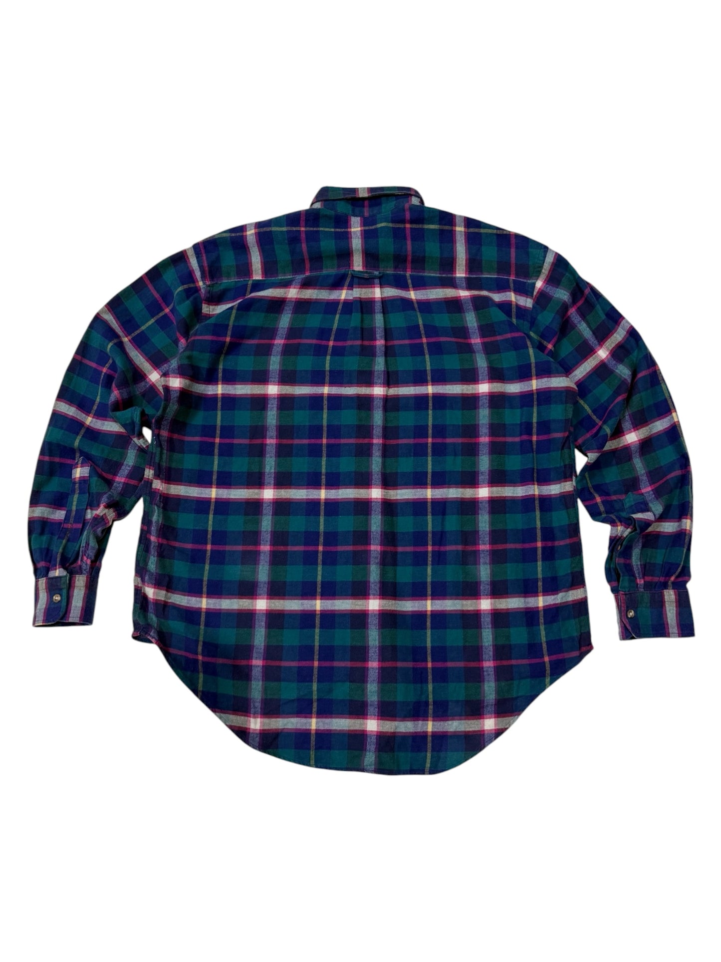 Vintage 1990s Kearney House Plaid Flannel Shirt Made in USA