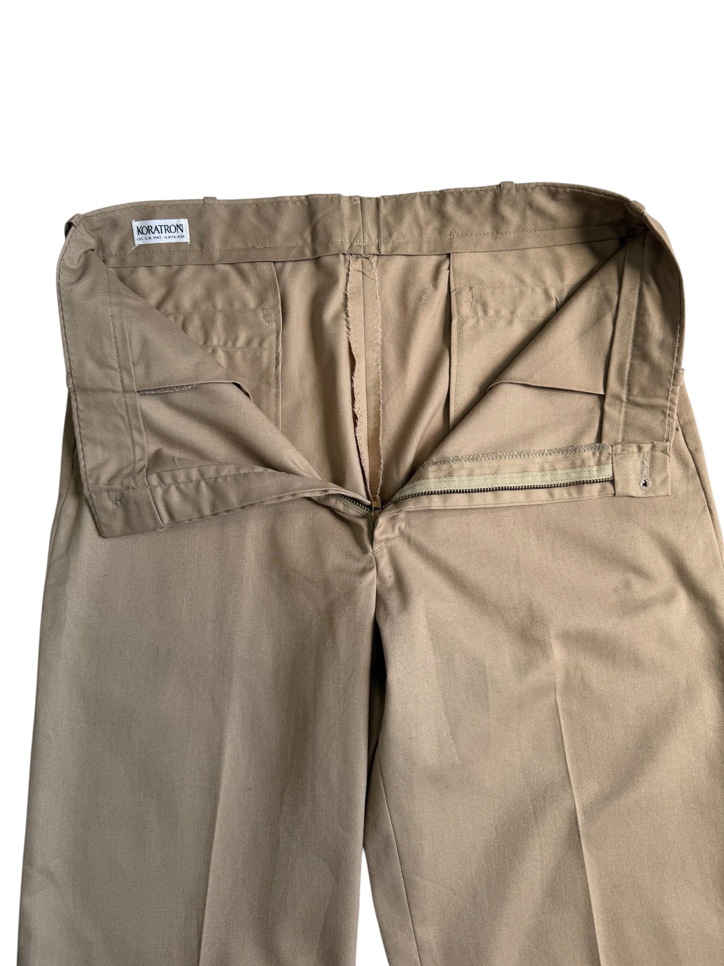 Vintage 1970s Koratron Chino Trousers