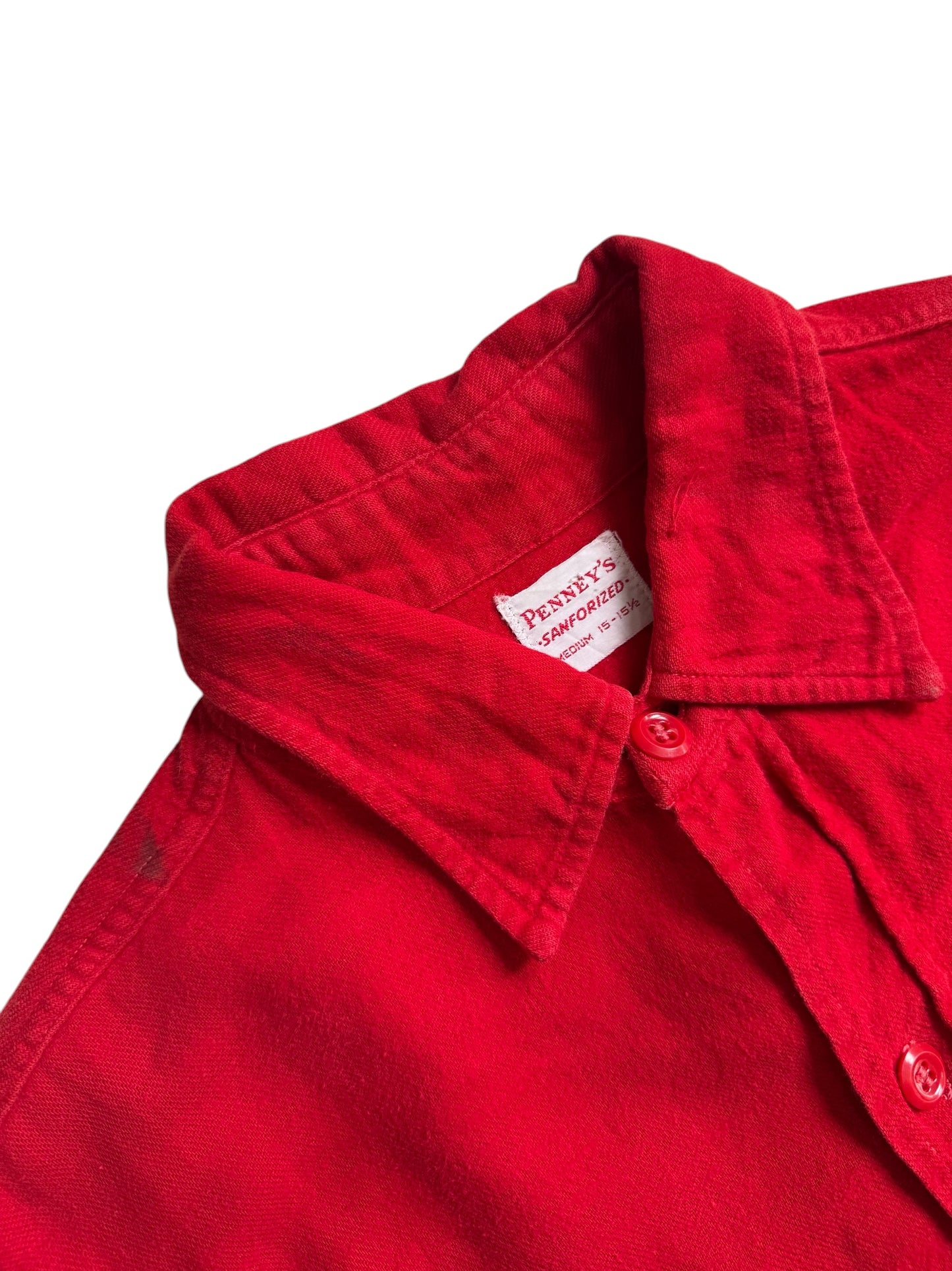 Vintage 1950s Penney’s Sanforized Red Work Shirt