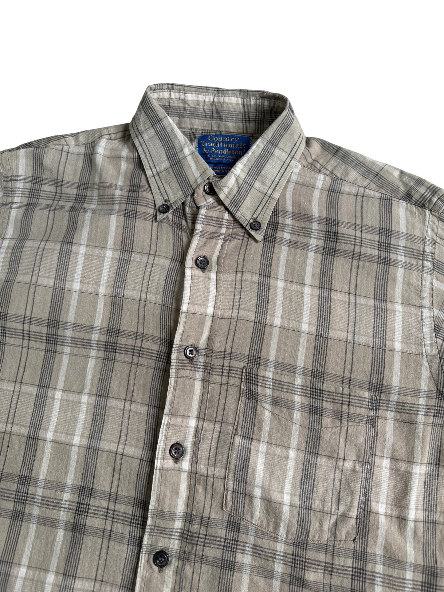 Pendleton Country Traditionals Plaid Button Down Shirt Made in USA