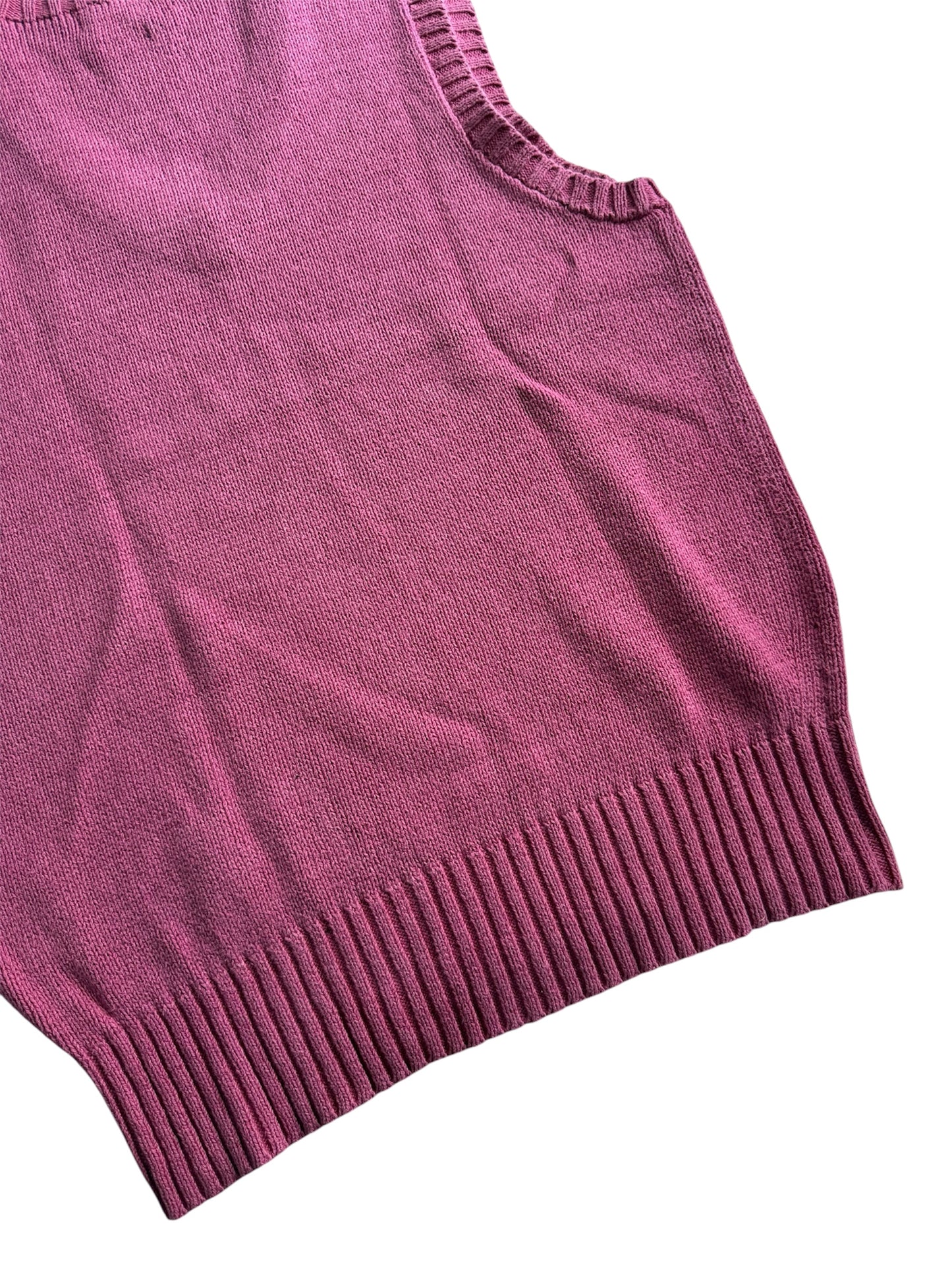 Polo Ralph Lauren Cotton Knit Vest Faded Maroon V Neck