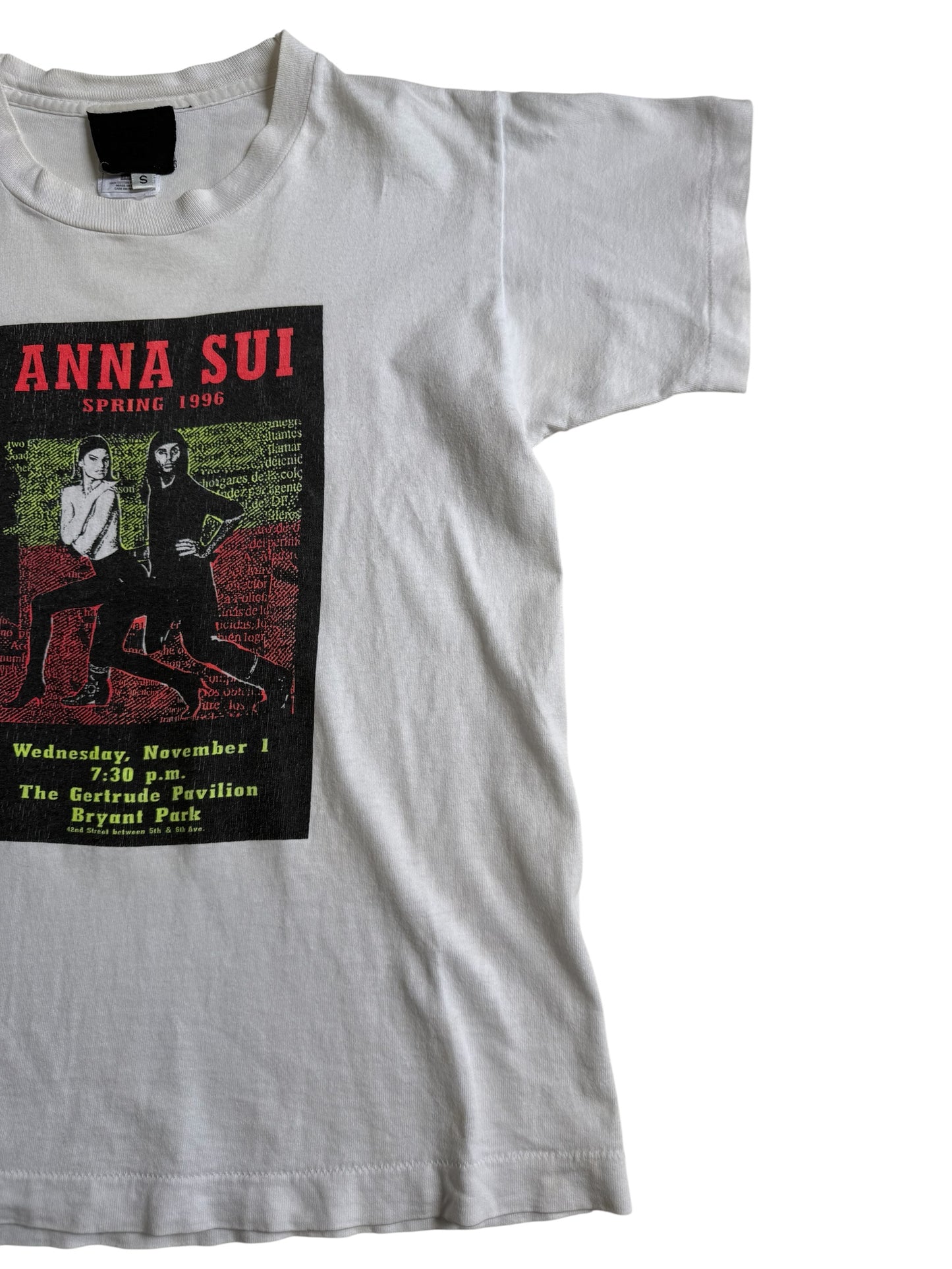 Vintage 1996 Anna Sui Spring Fashion Show Graphic Tshirt