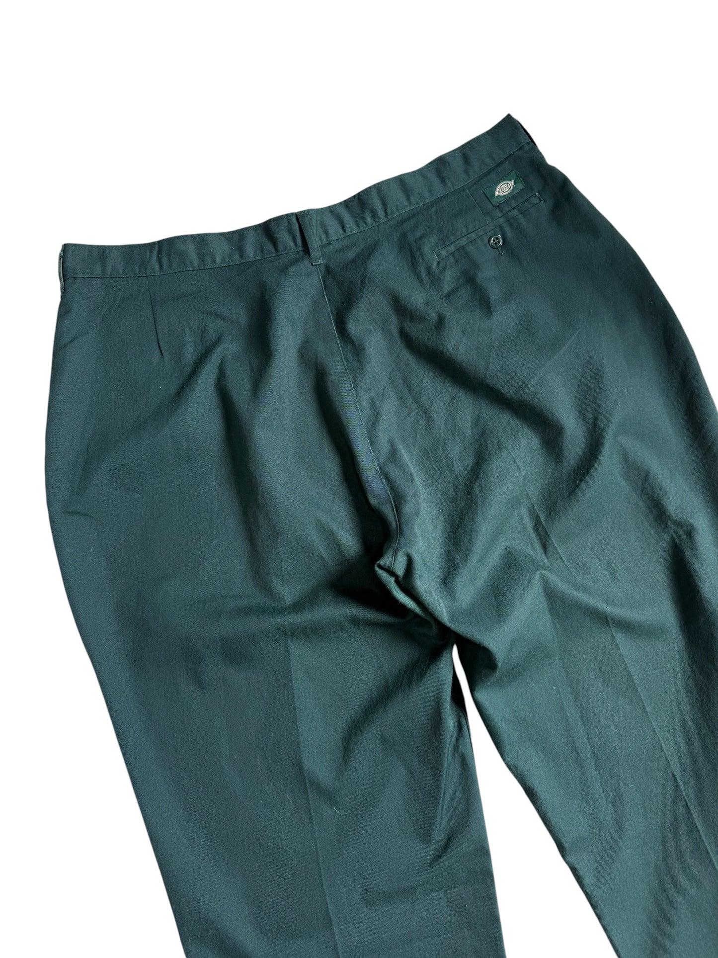 Vintage Dickies Green Work Pants Pleated Trousers USA