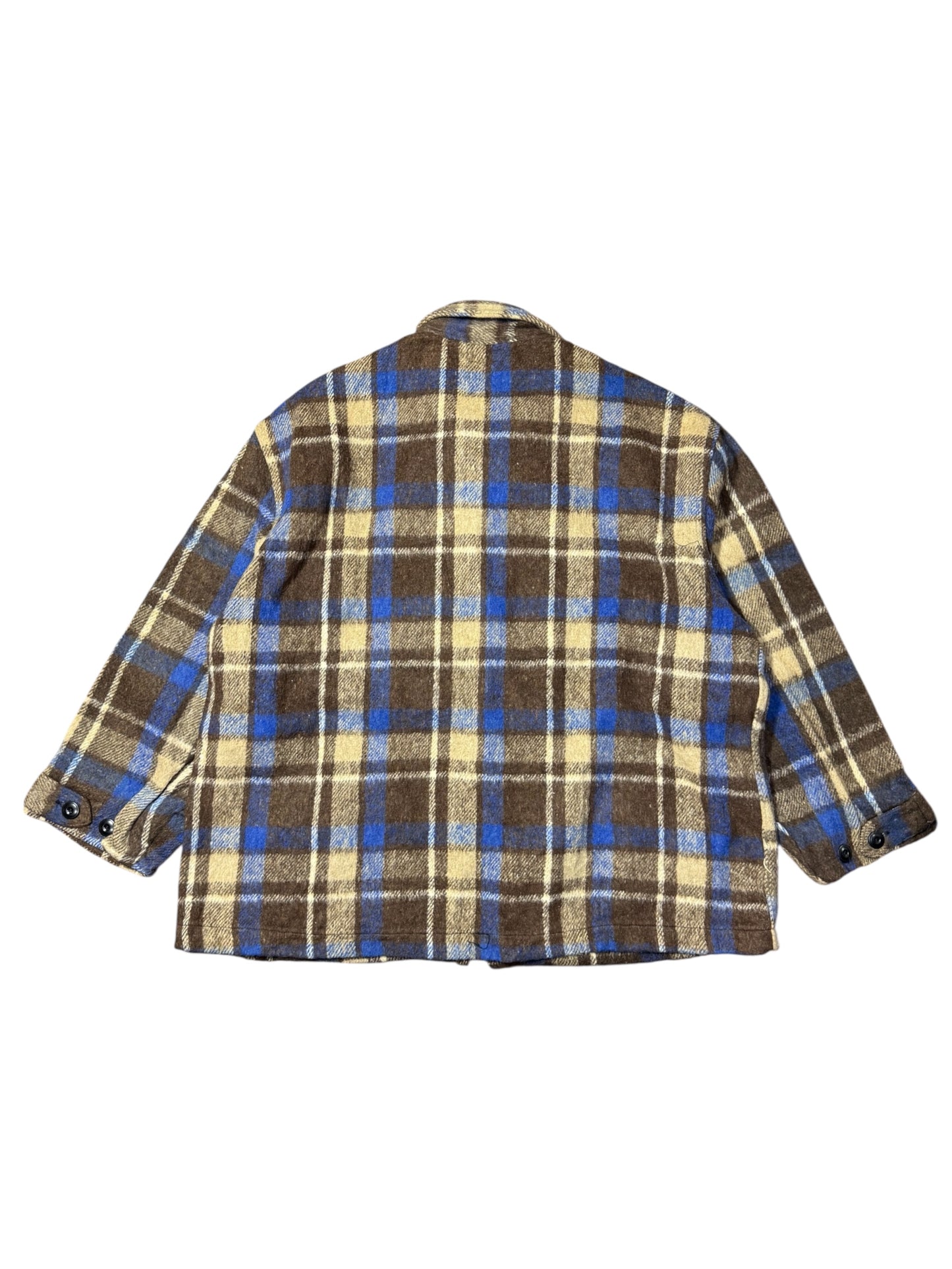 Vintage 1950s-60s Sears Kings Road Wool Plaid Jacket USA Made
