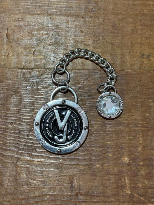 Vintage Versace Jeans VJ Logo Keychain