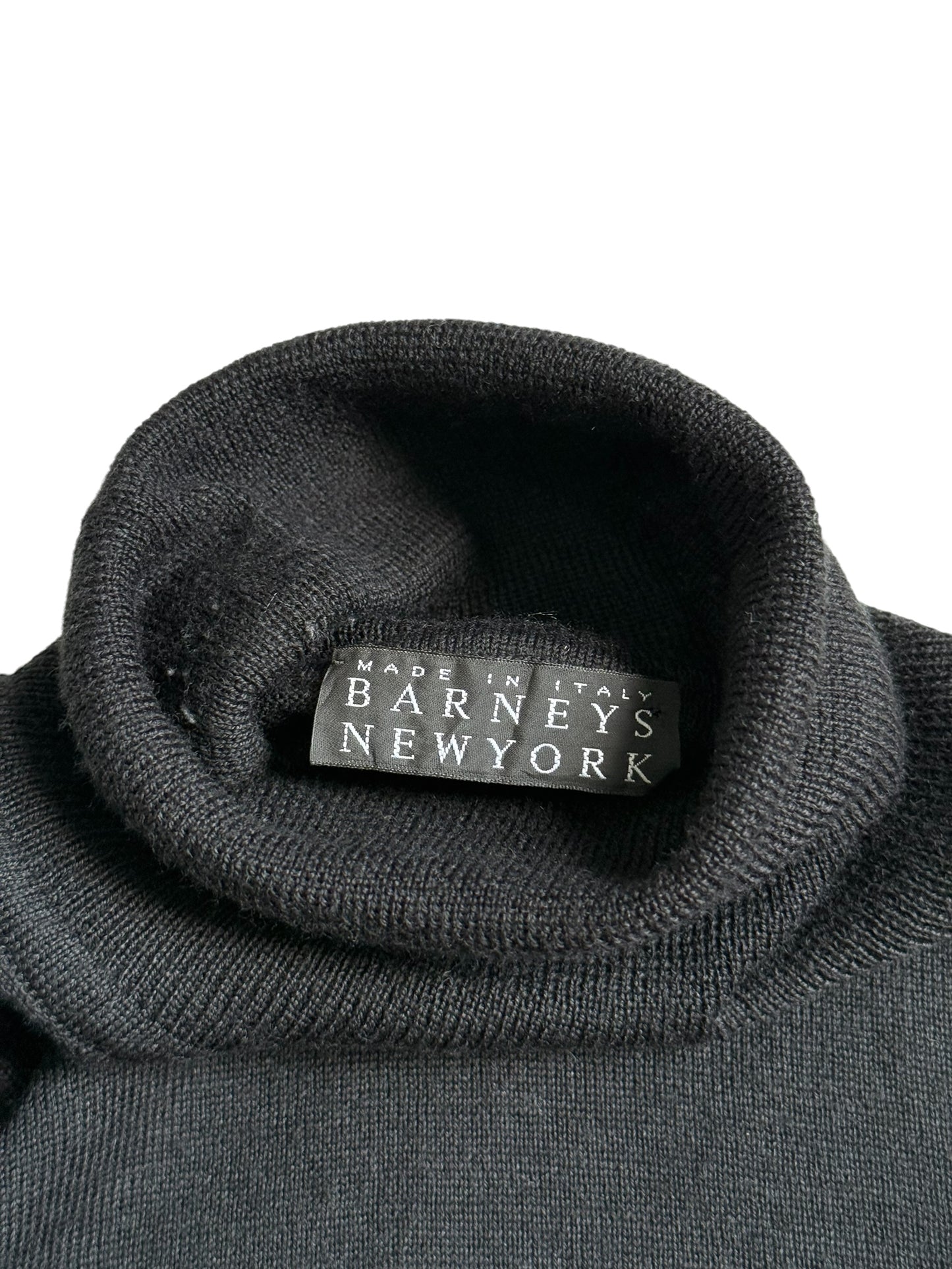 Vintage 1990s Barneys New York Wool Blend Turtleneck Sweater Made in Italy