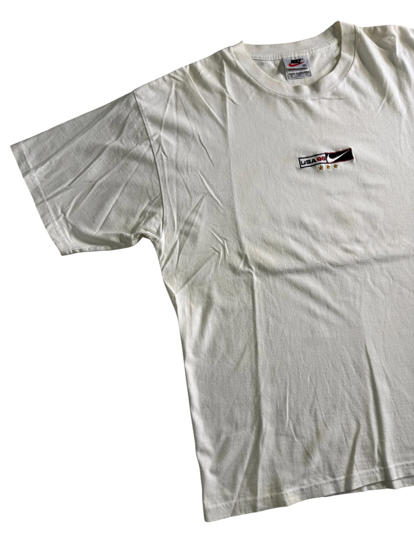 Vintage 1996 Nike Usa Embroidered Block Logo Tshirt