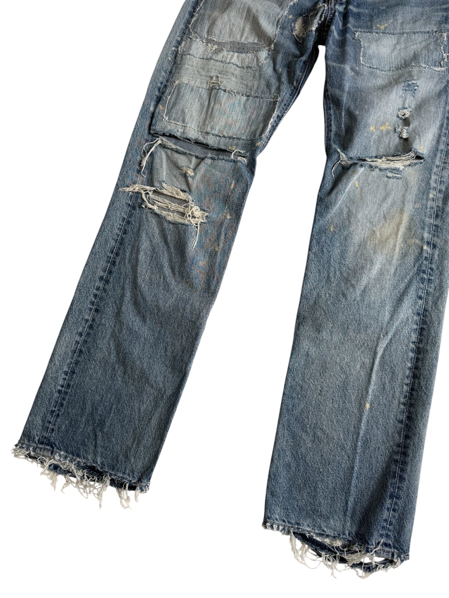 Vintage 2000s RNA SLANG Distressed Repair Denim Jeans