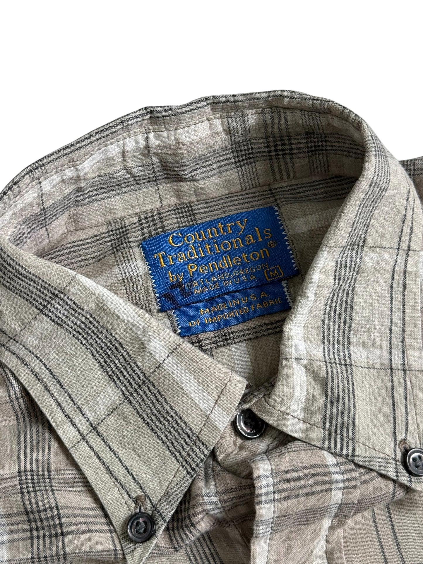 Pendleton Country Traditionals Plaid Button Down Shirt Made in USA