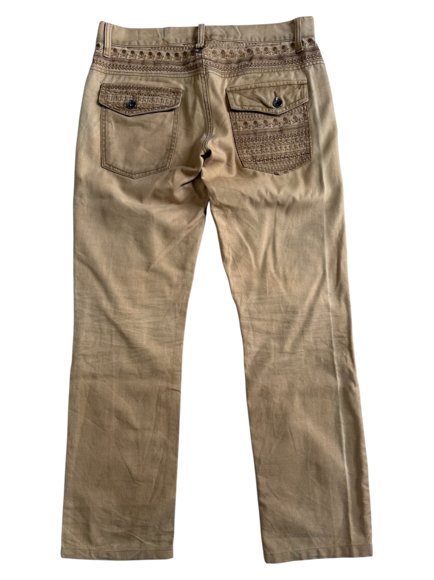 Semantic Design Embroidered Skull Denim Jeans Japanese Designer Pants