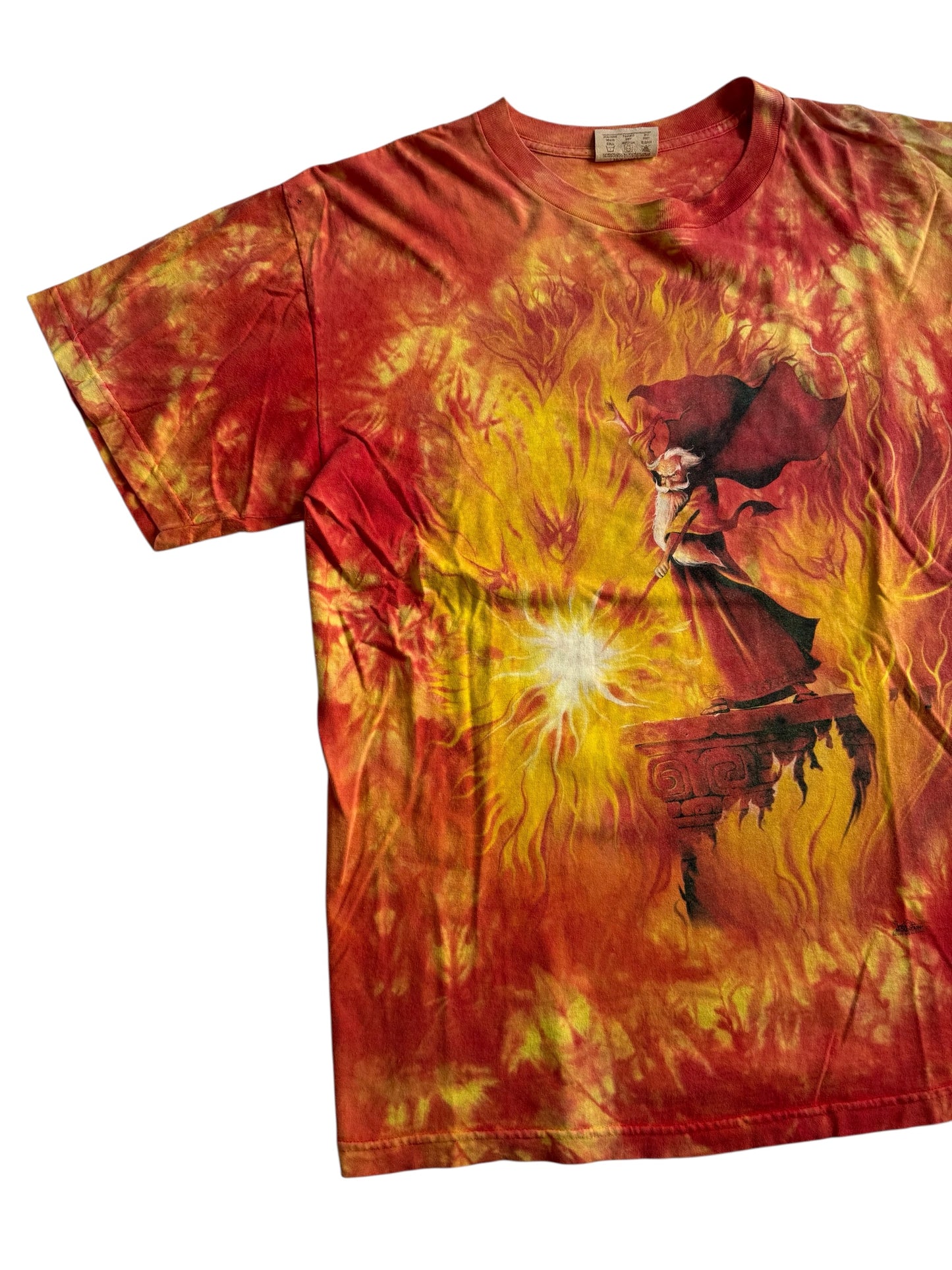 Vintage The Mountain Wizard Fire Graphic Tshirt Tie Dye