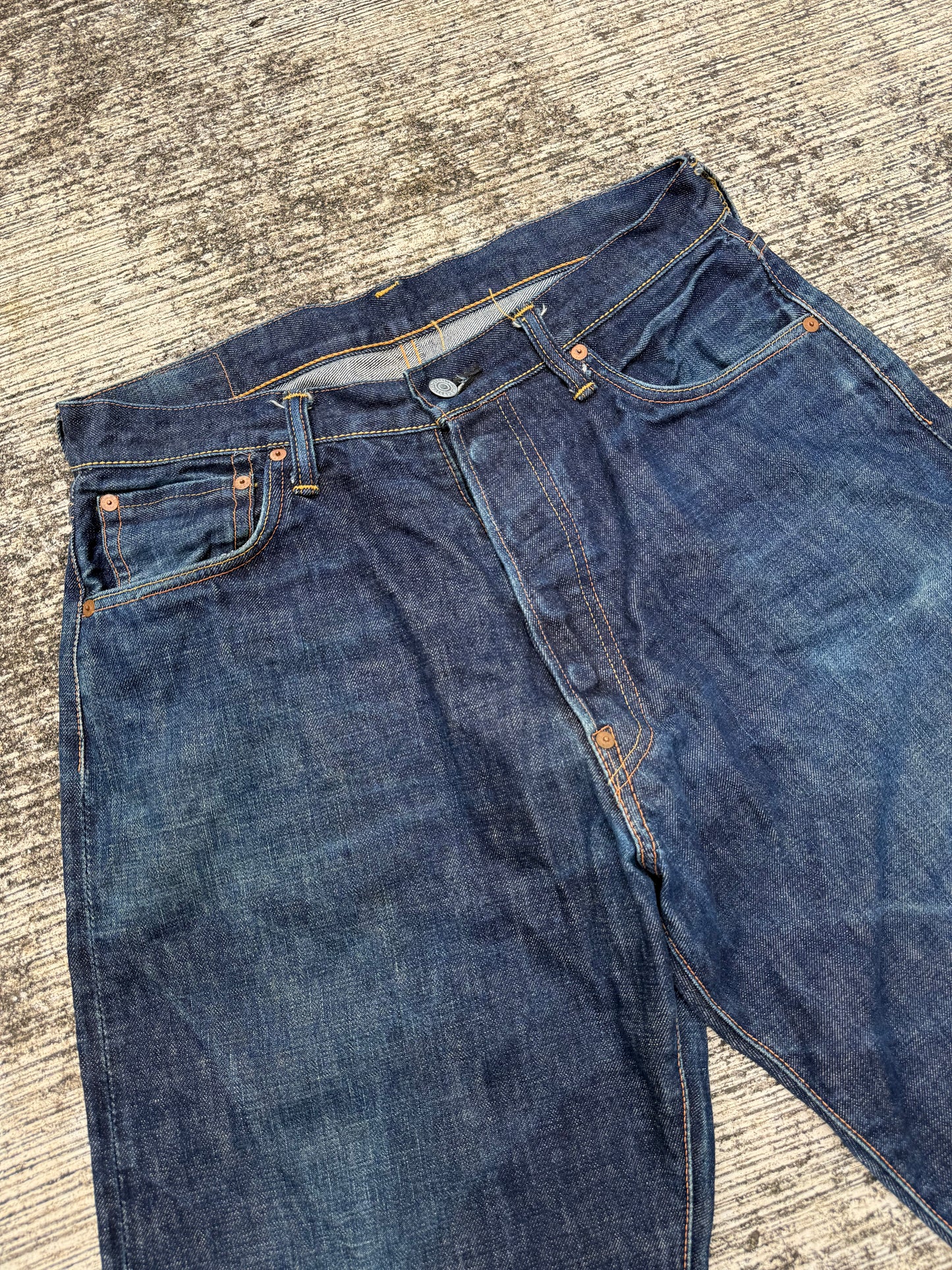 Evisu Japan Lot 2001 Selvedge Jeans Yellow Seagull Arcuate