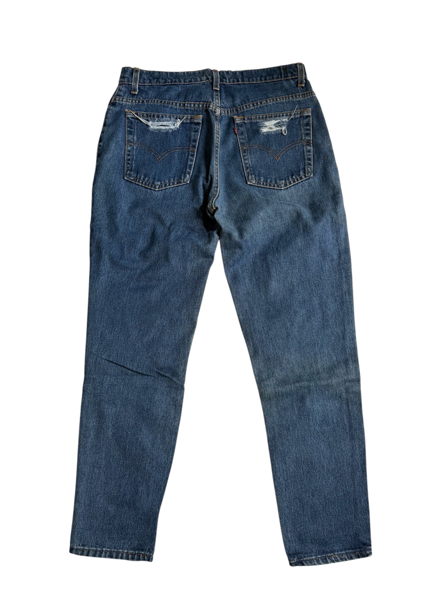 Vintage Levis 512 Made in USA Distressed Tapered Leg Jeans