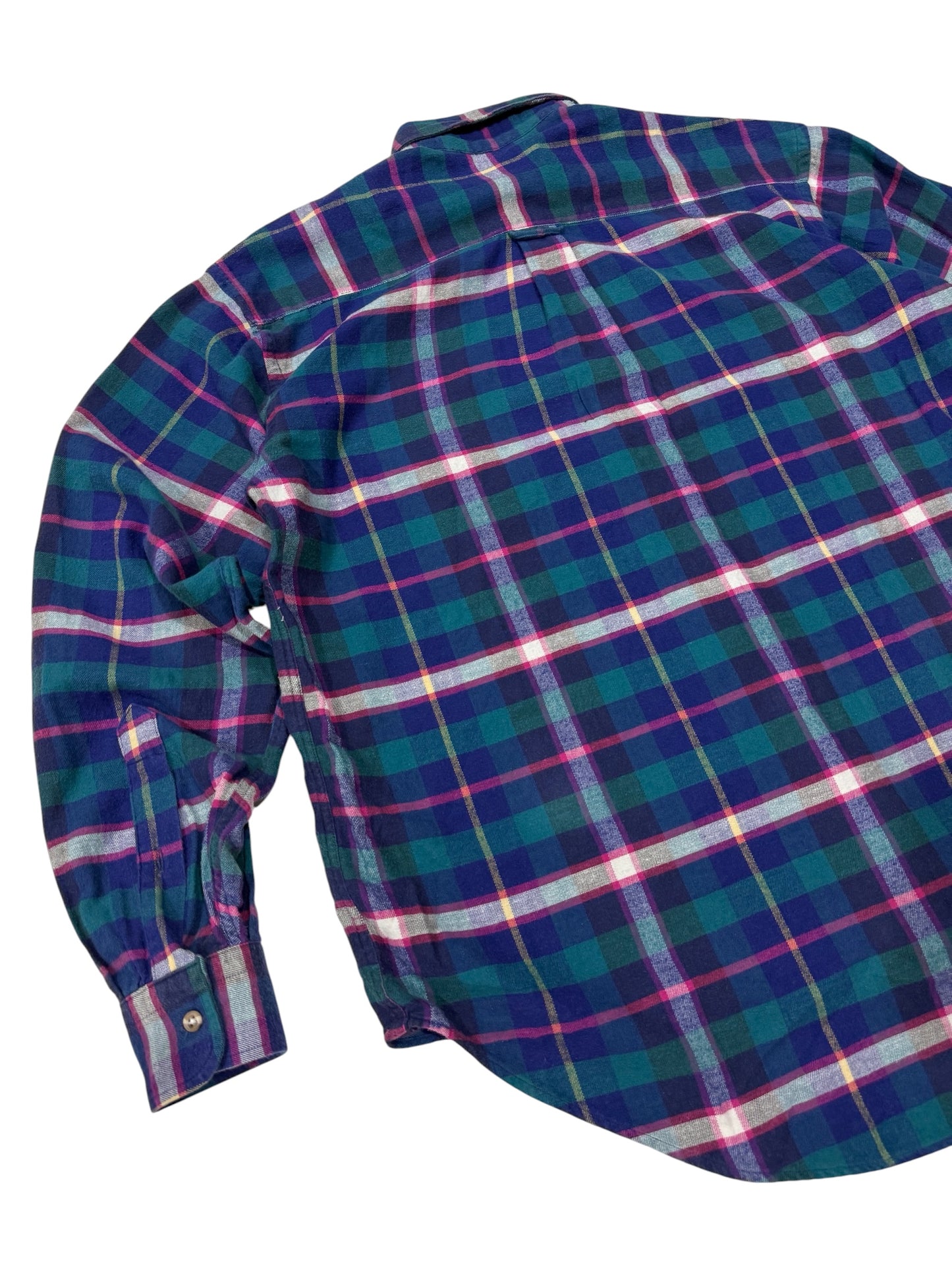 Vintage 1990s Kearney House Plaid Flannel Shirt Made in USA